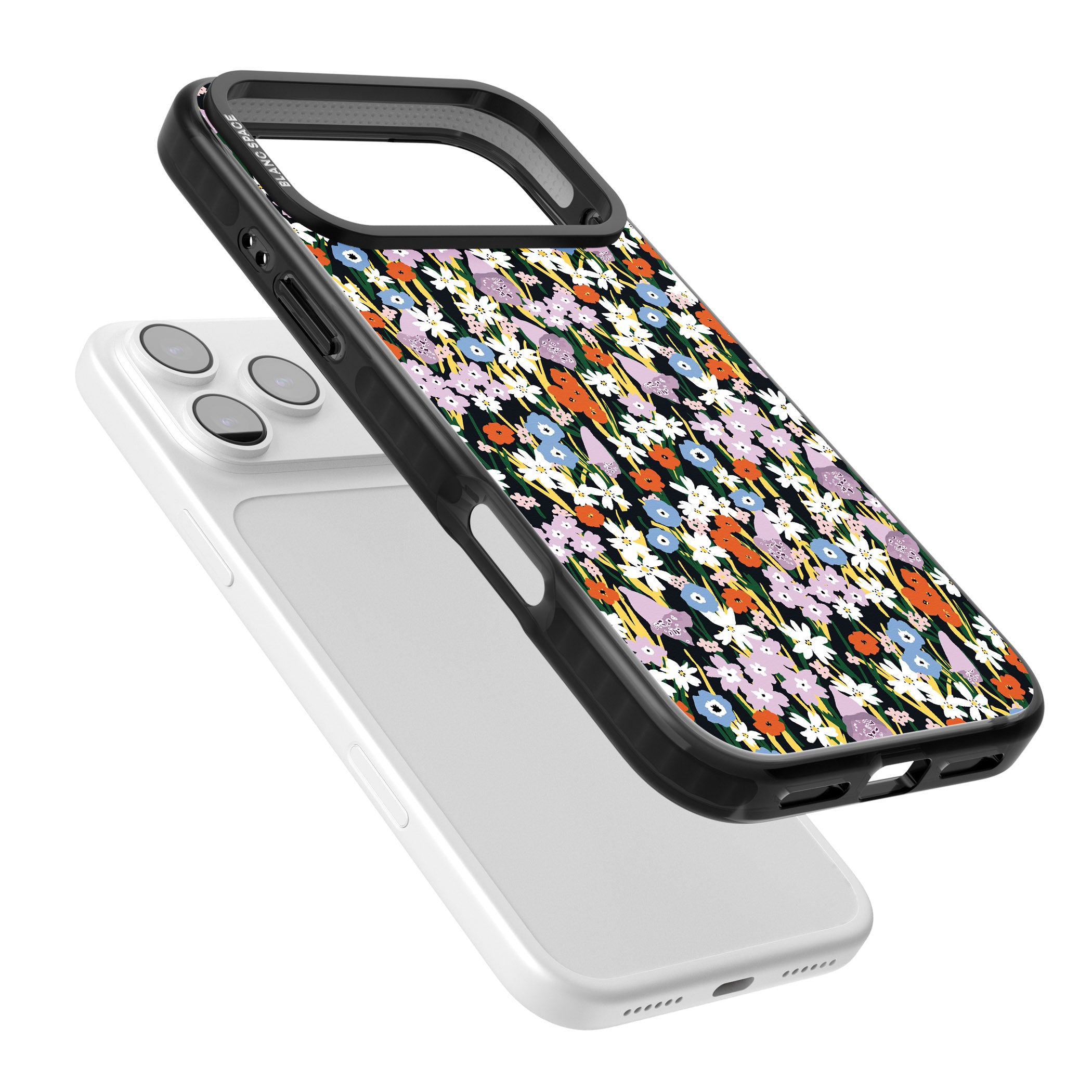 Energetic Floral Mix iPhone 17 Pro Max Impact Pro Black Phone Case Colours