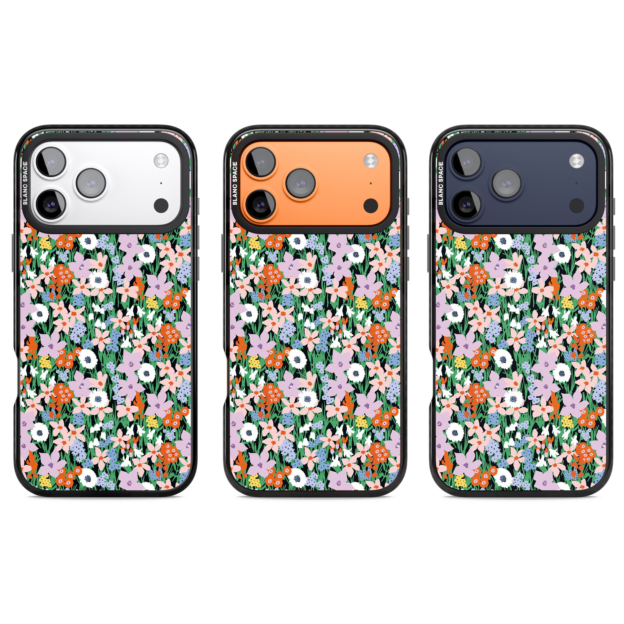 Jazzy Floral Mix iPhone 17 Pro Impact Pro Black Phone Case APT Impact Protection