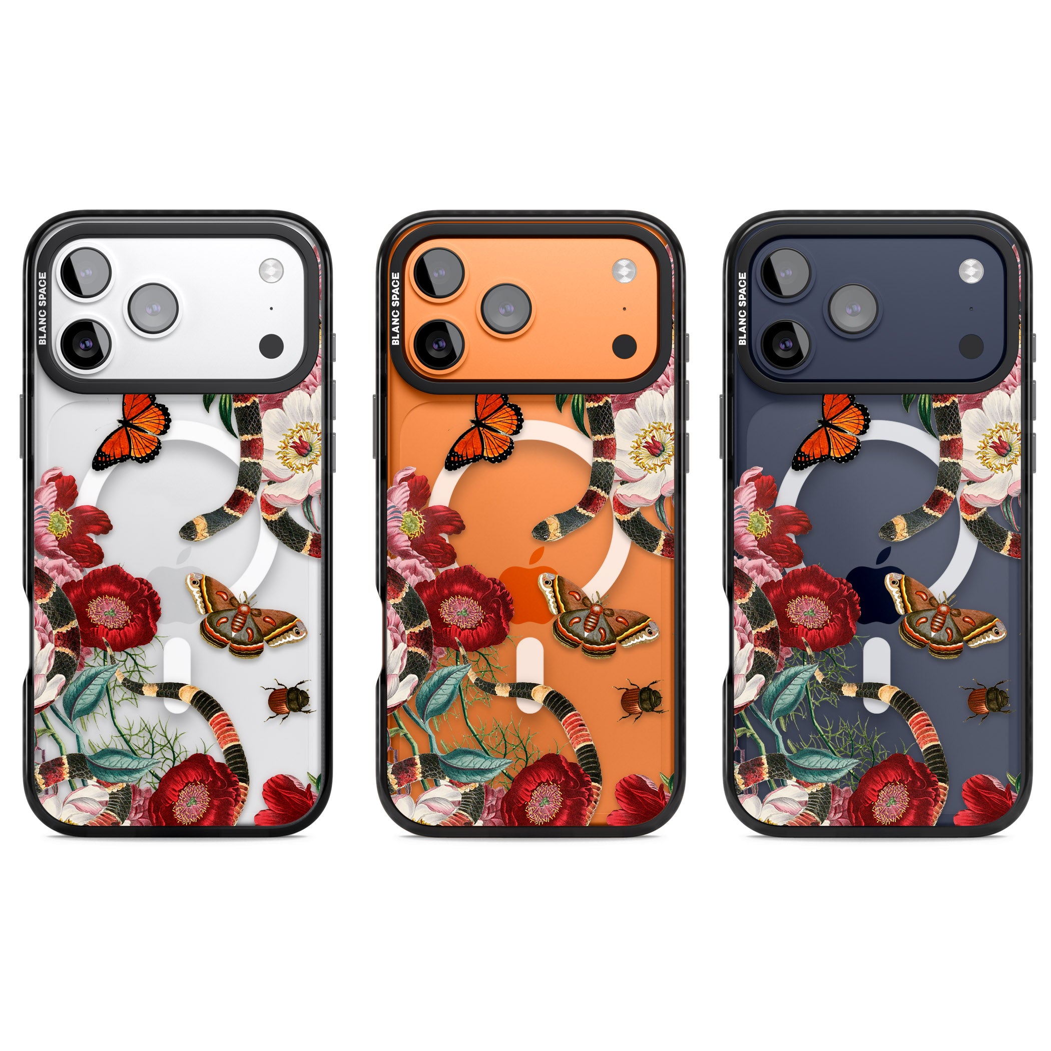 Botanical Snake iPhone 17 Pro Impact Pro Black Phone Case APT Impact Protection