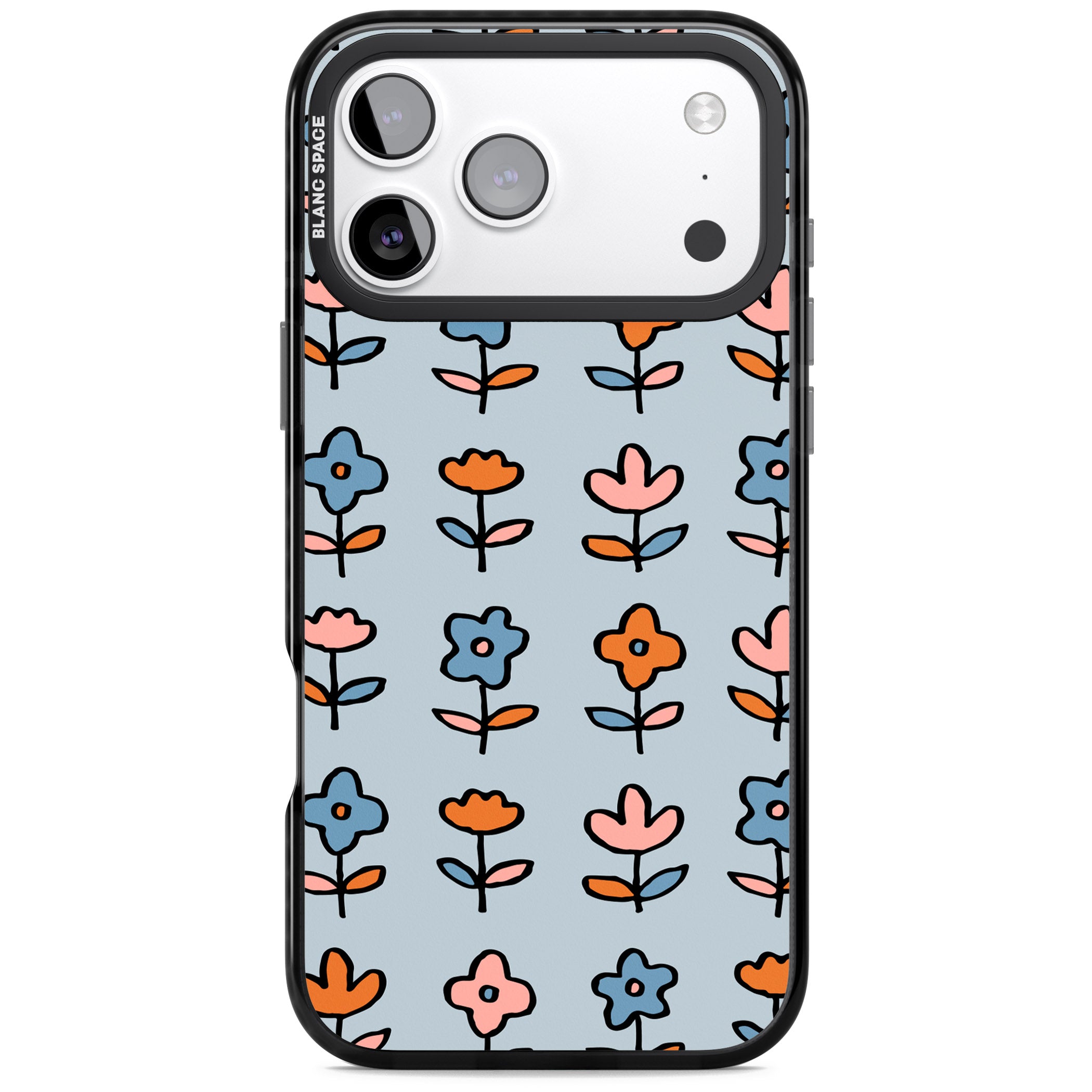 Vintage Floral Array iPhone 17 Pro Impact Pro Black Phone Case