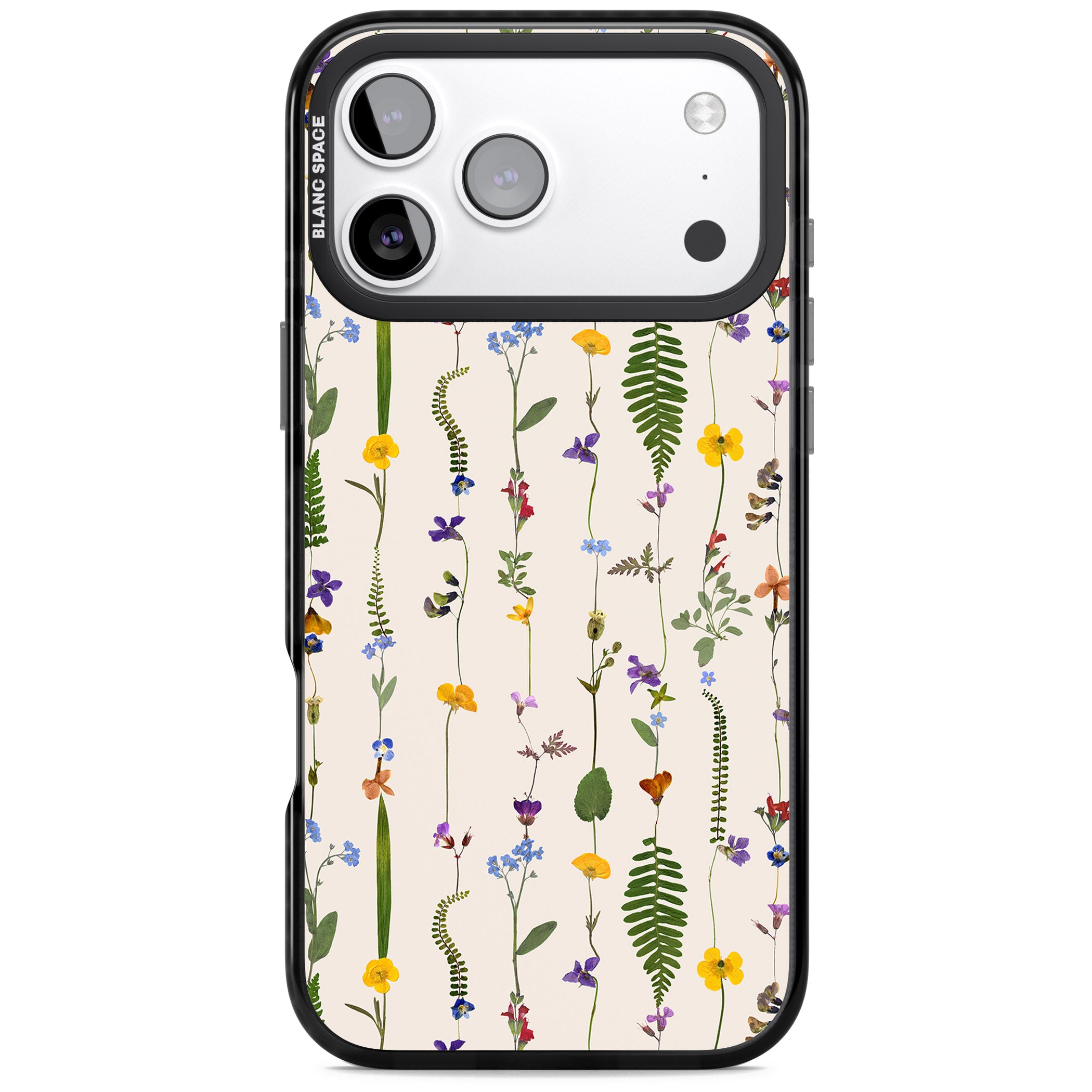 Wildflower Vertical iPhone 17 Pro Max Impact Pro Black Phone Case