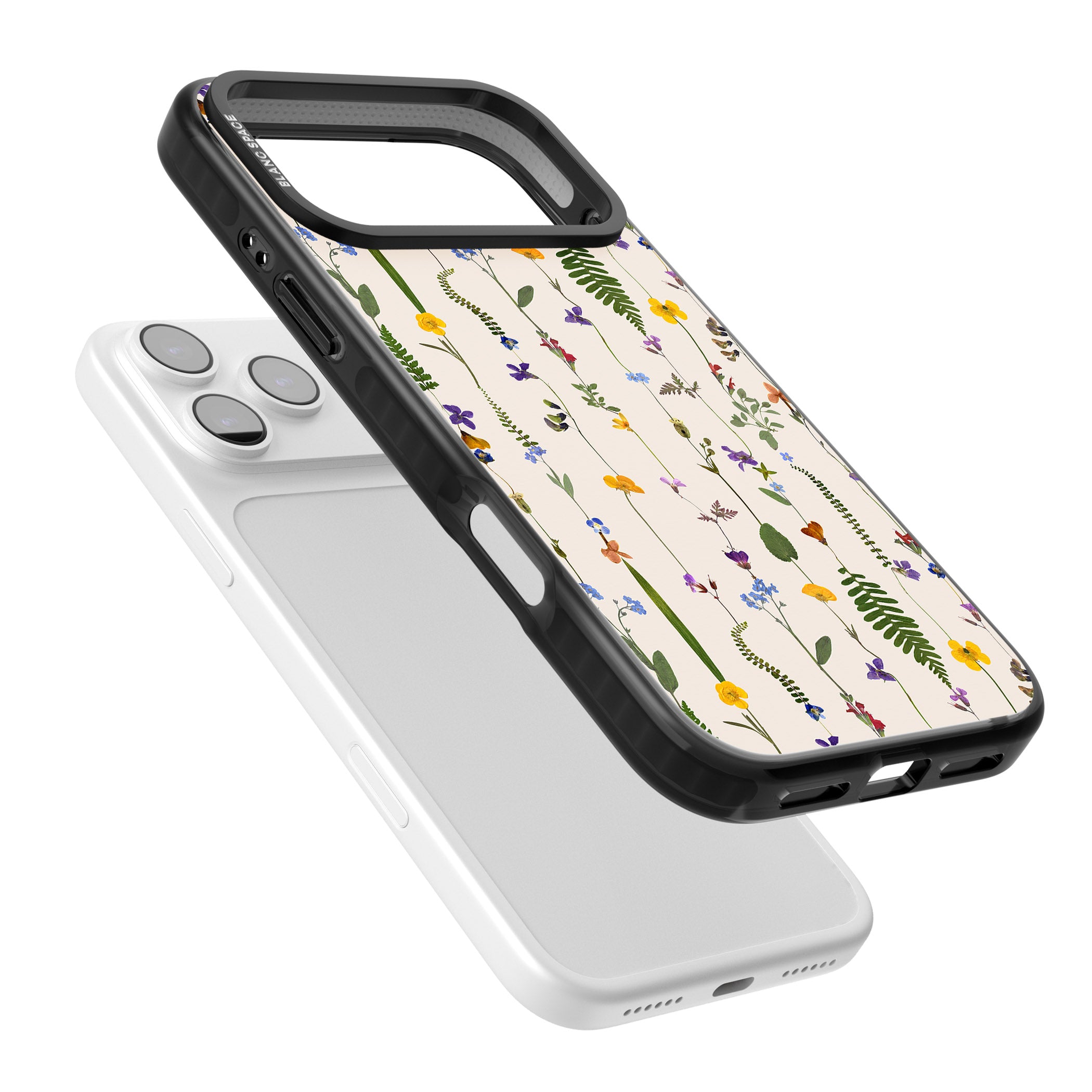 Wildflower Vertical iPhone 17 Pro Max Impact Pro Black Phone Case Colours