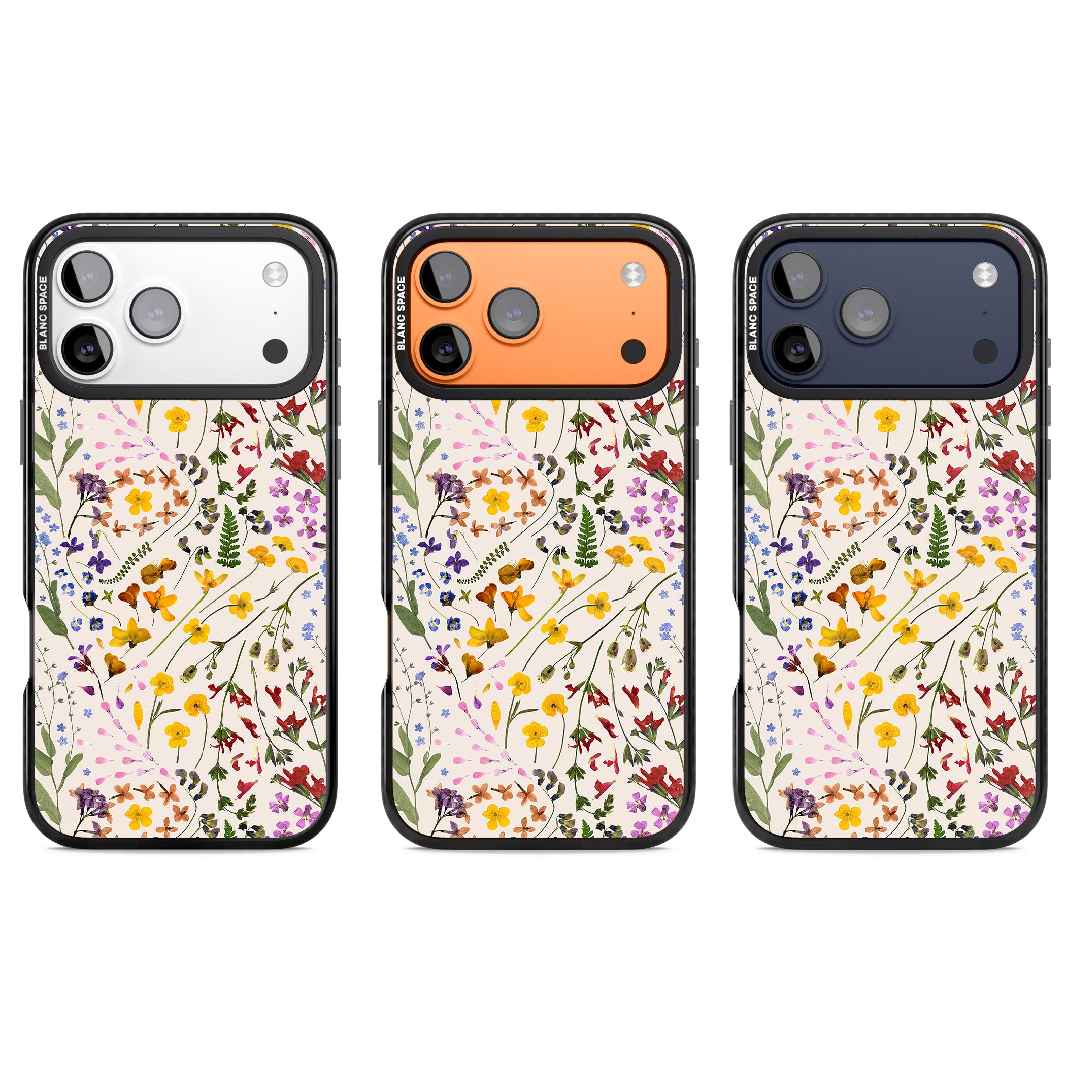 Wildflower Bouquet Cream iPhone 17 Pro Impact Pro Black Phone Case APT Impact Protection