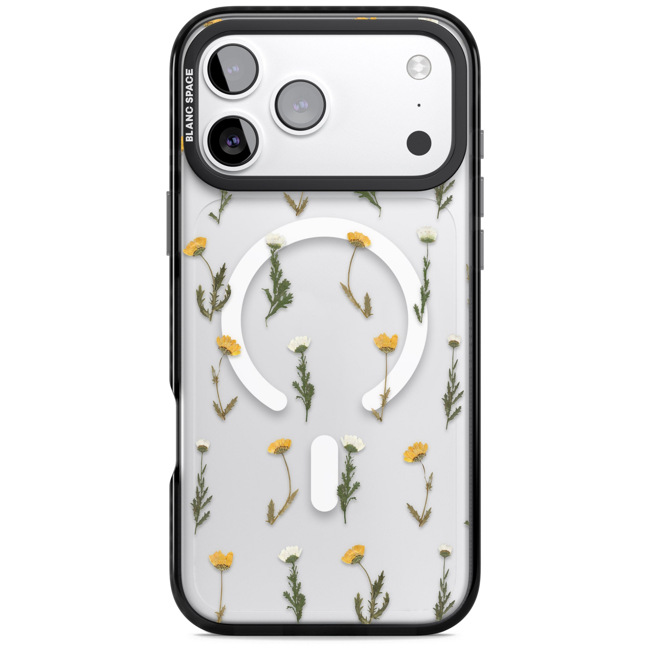 Pressed Flower iPhone 17 Pro Impact Pro Black Phone Case
