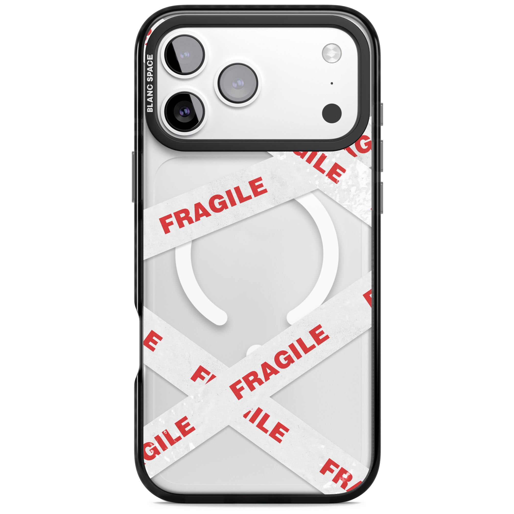 Fragile Tape iPhone 17 Pro Max Impact Pro Black Phone Case