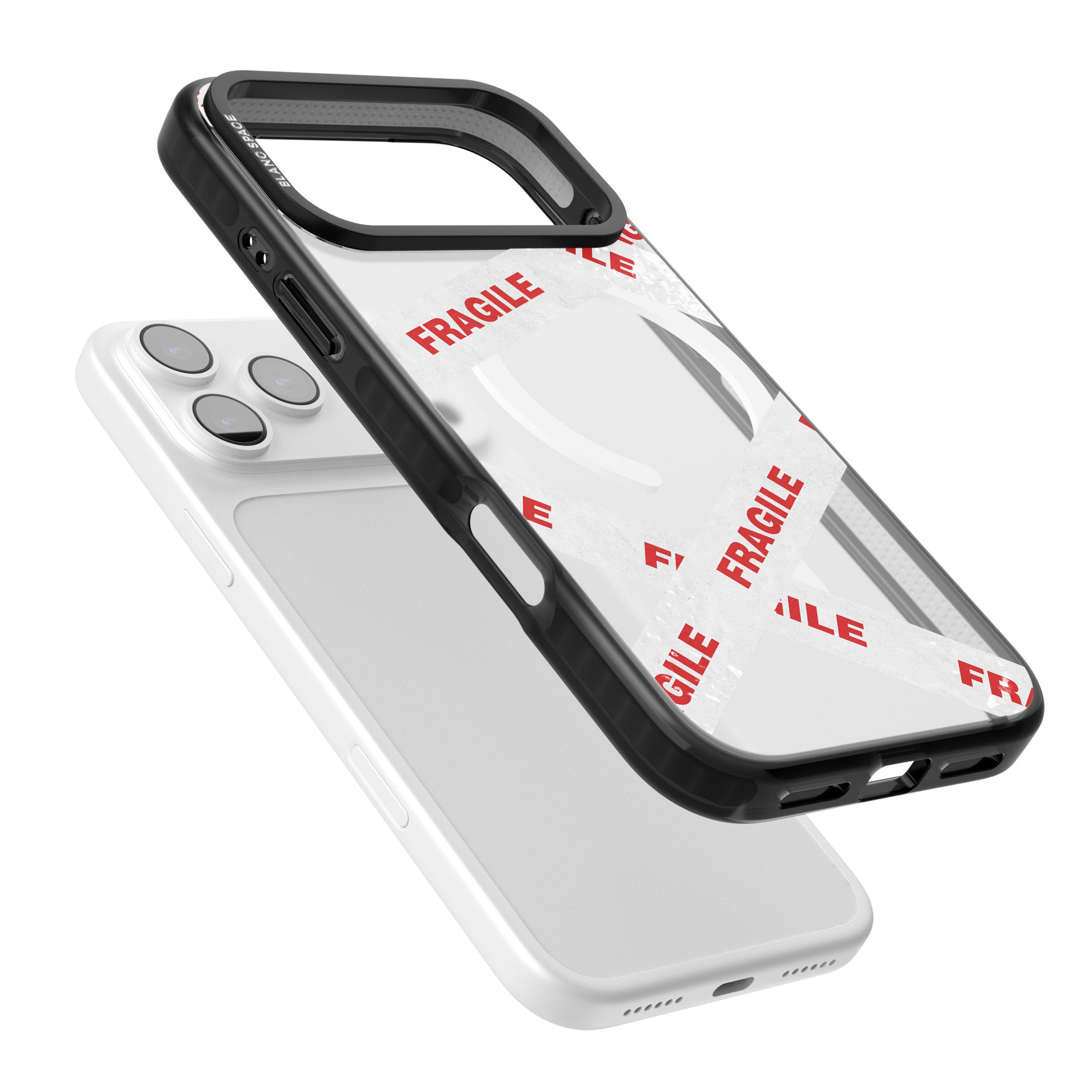 Fragile Tape iPhone 17 Pro Max Impact Pro Black Phone Case Colours