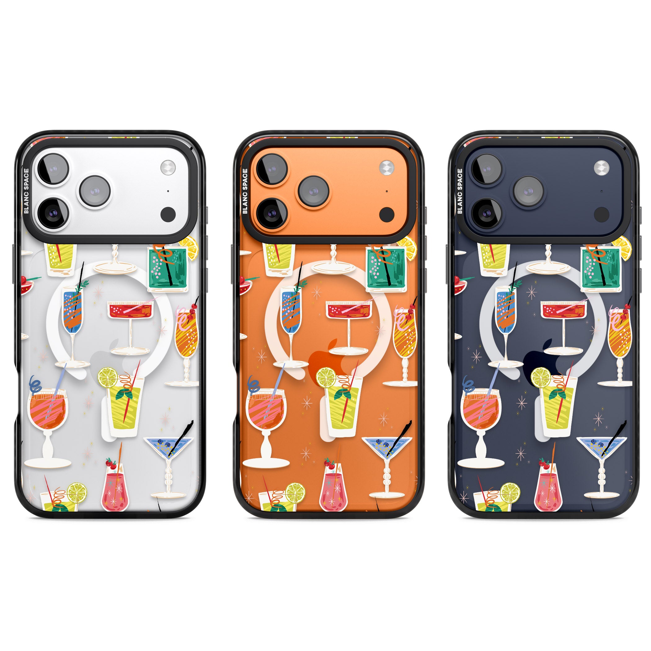 Retro Cocktails iPhone 17 Pro Impact Pro Black Phone Case APT Impact Protection