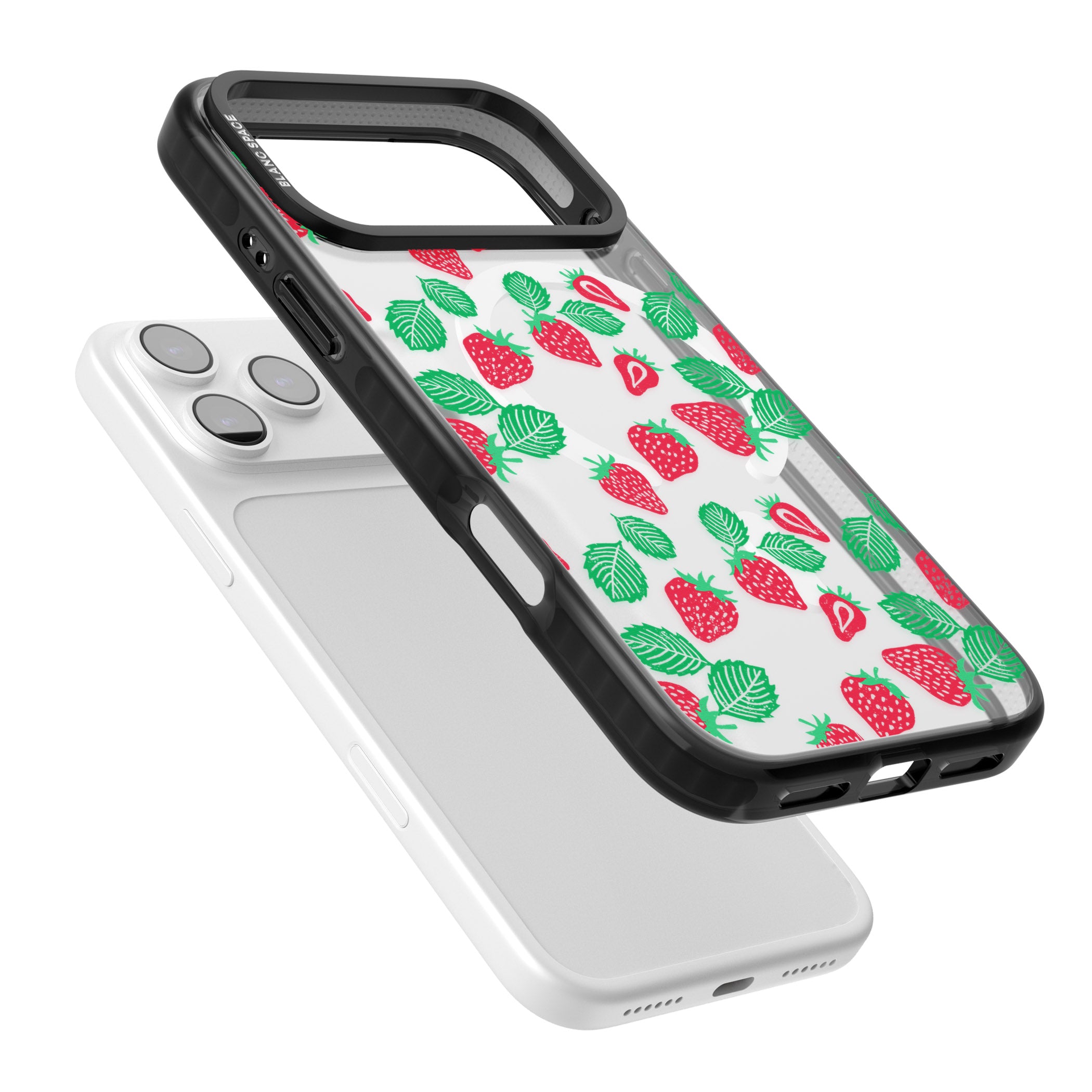Strawberry Delight iPhone 17 Pro Max Impact Pro Black Phone Case Colours