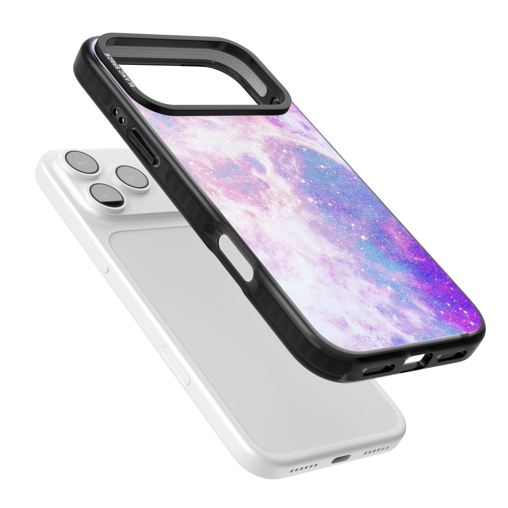 Pastel Galaxy iPhone 17 Pro Impact Pro Black Phone Case Colours
