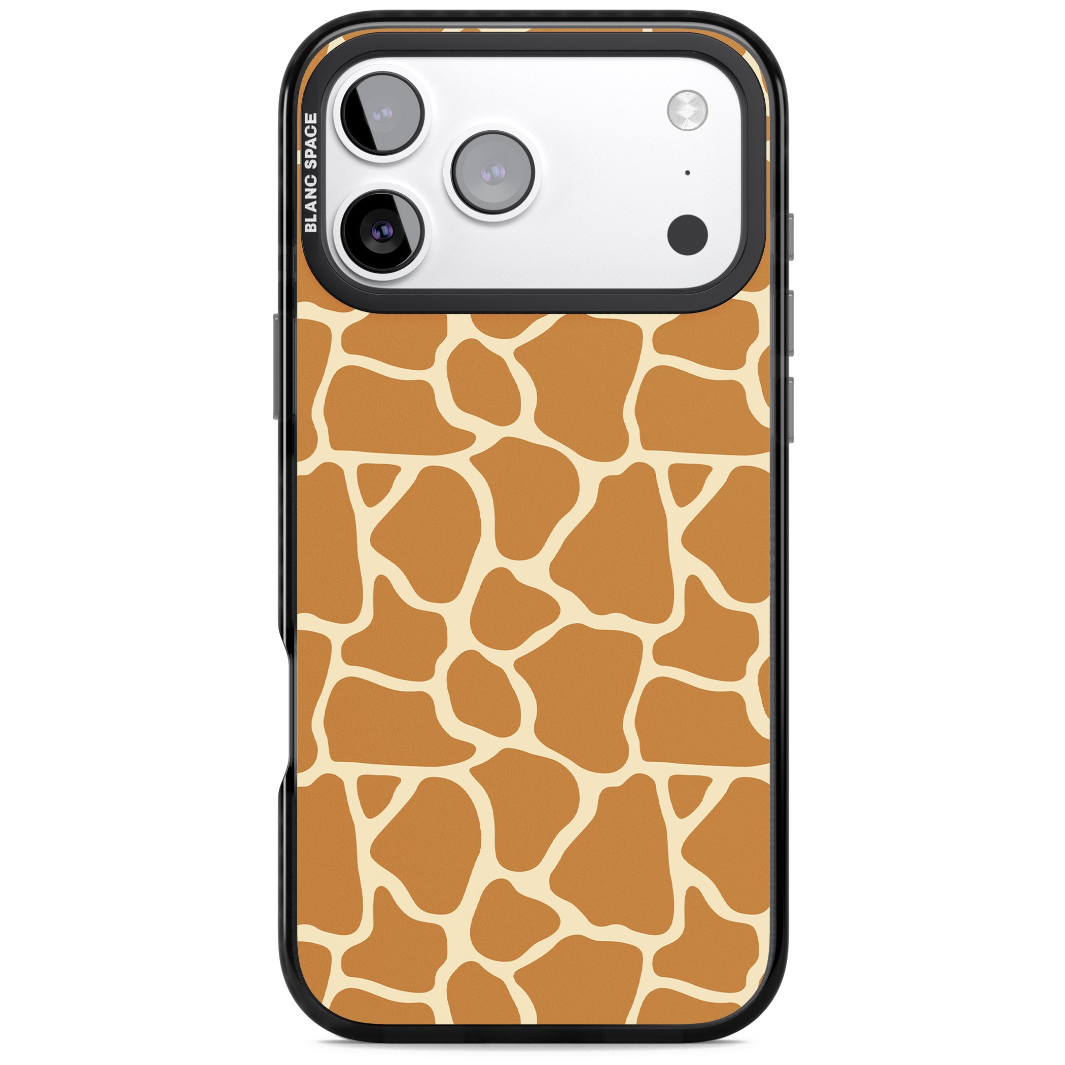 Giraffe Pattern iPhone 17 Pro Impact Pro Black Phone Case