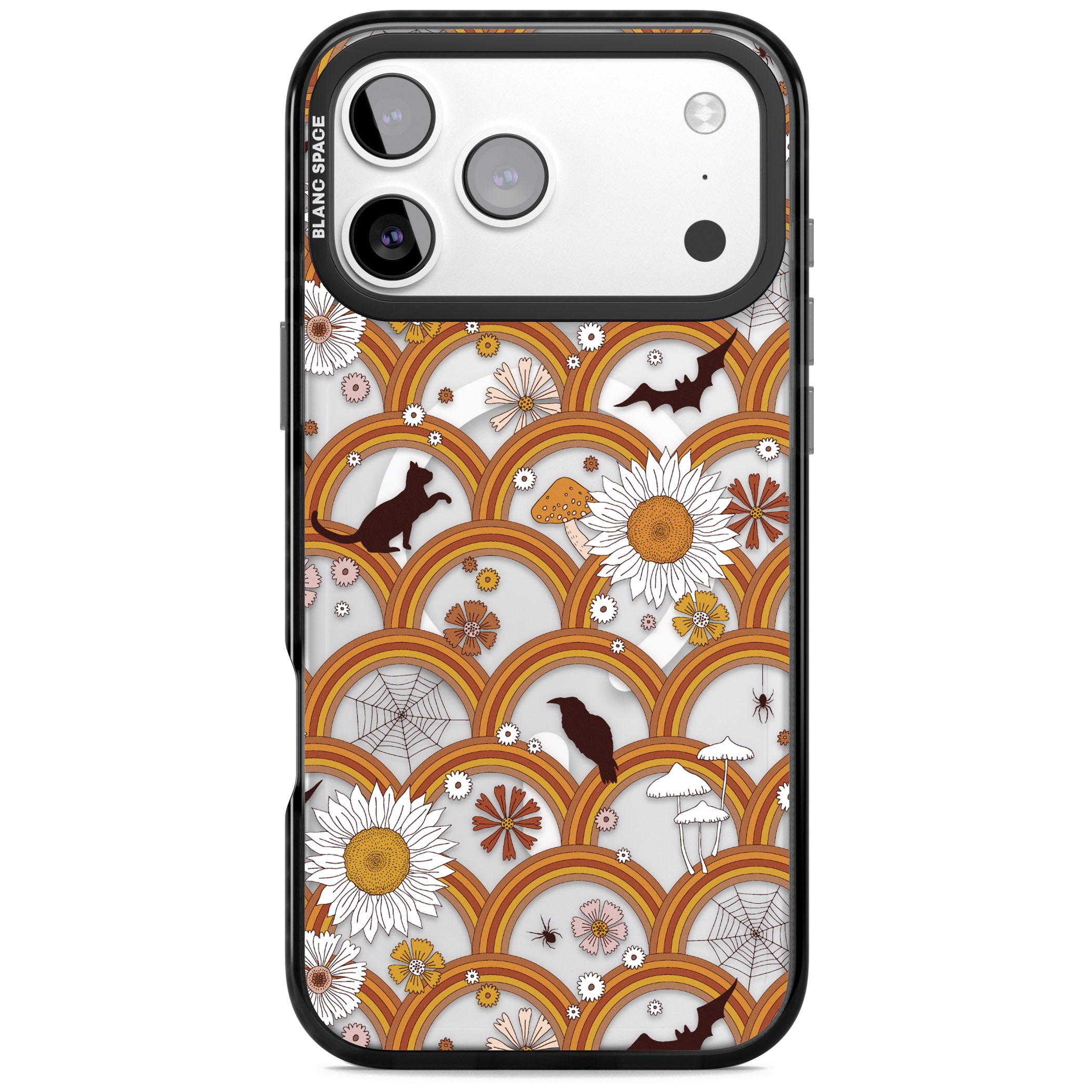 Halloween Rainbows iPhone 17 Pro Impact Pro Black Phone Case