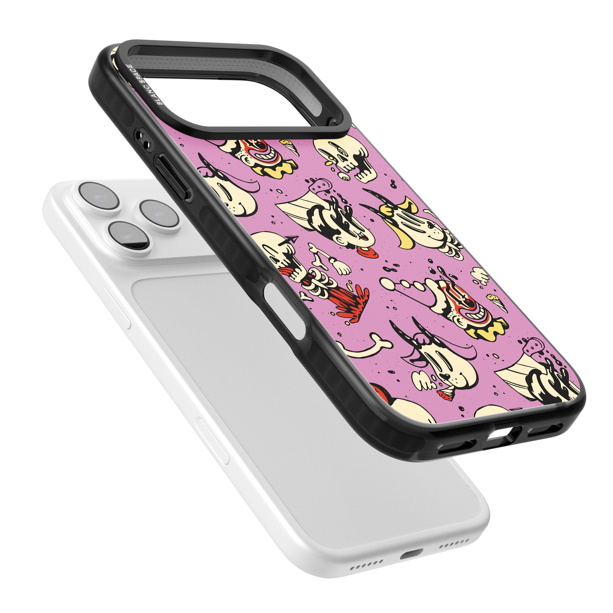 Purple Retro Halloween Pattern iPhone 17 Pro Max Impact Pro Black Phone Case Colours