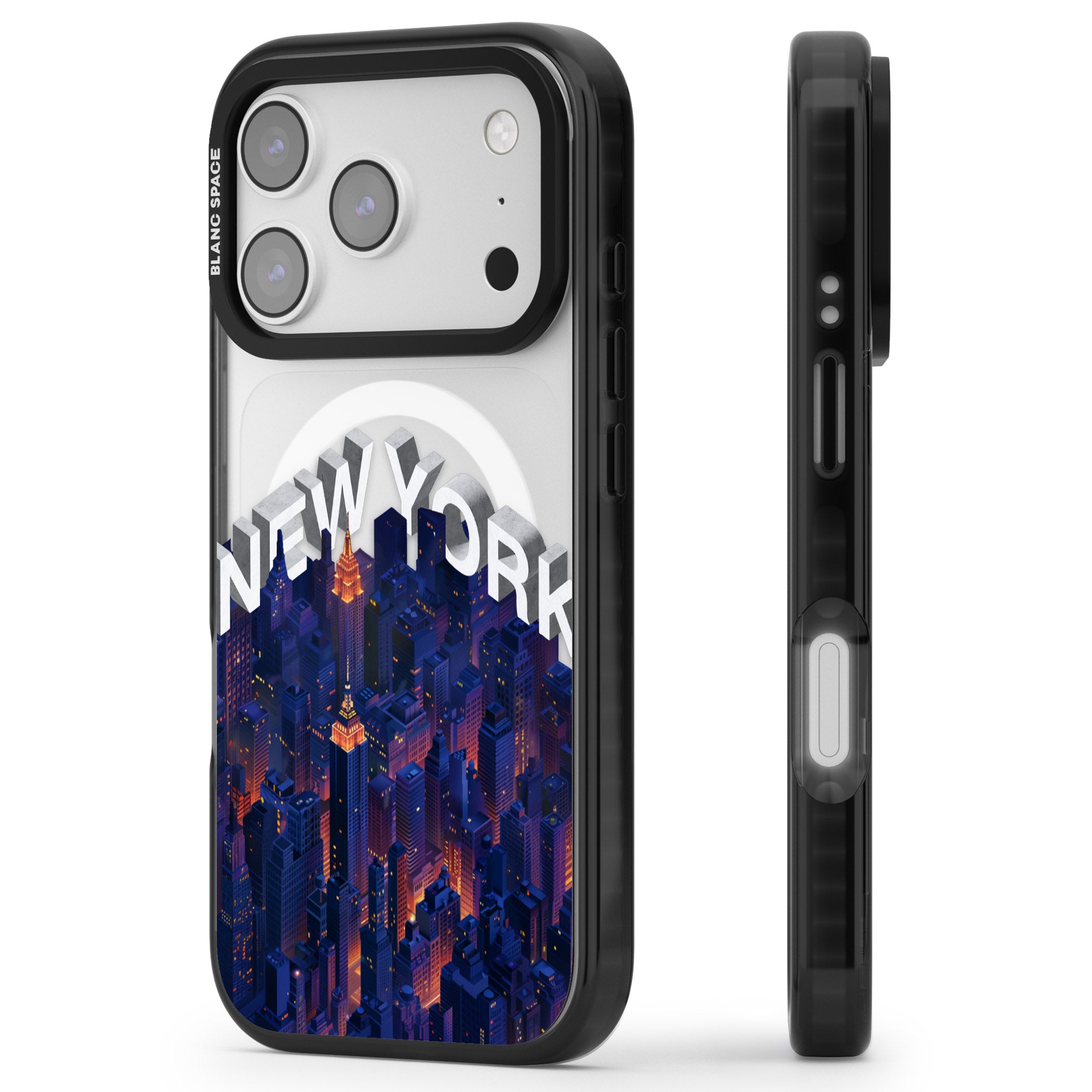 New York City iPhone 17 Pro Impact Pro Black Phone Case Side Profile