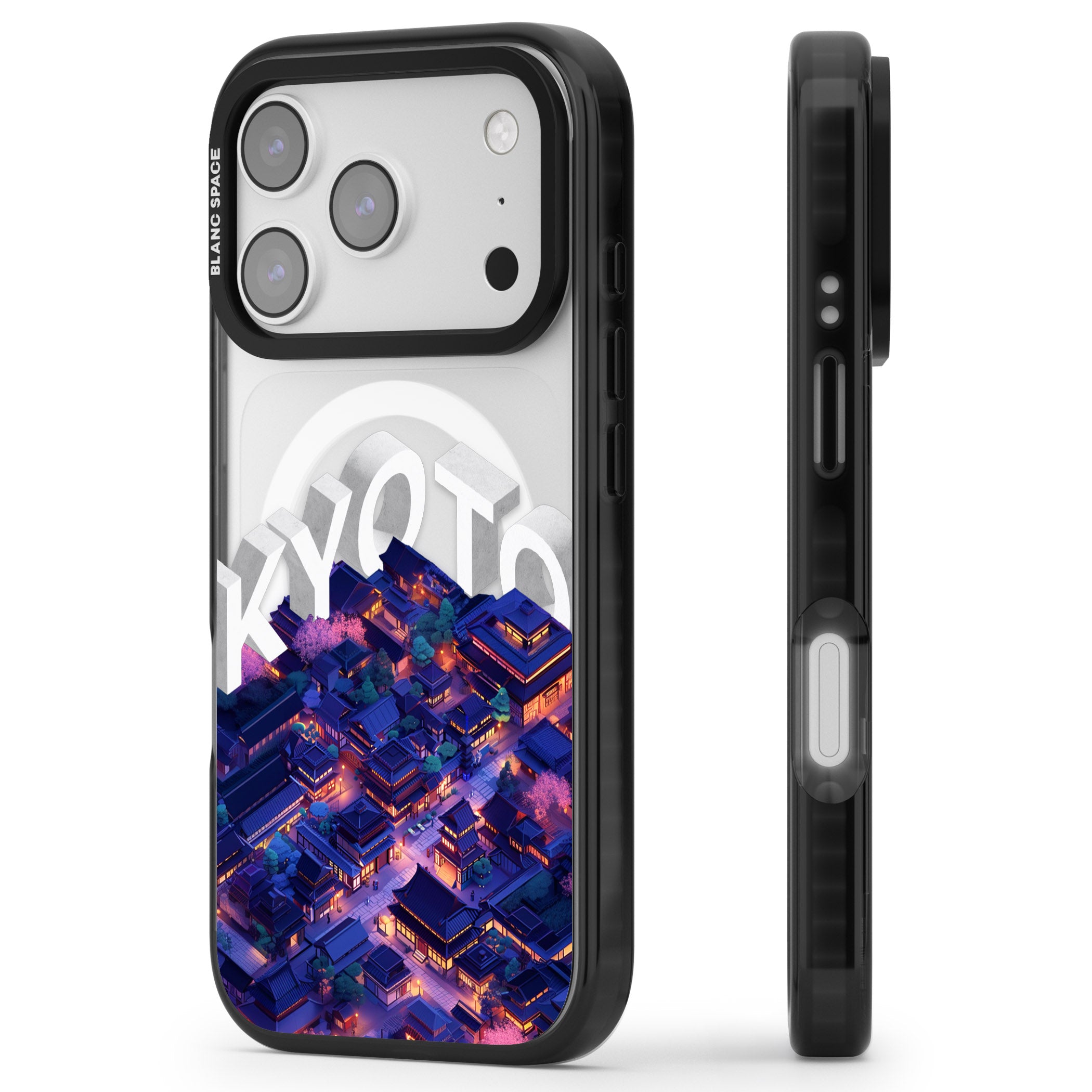 Kyoto iPhone 17 Pro Impact Pro Black Phone Case Side Profile
