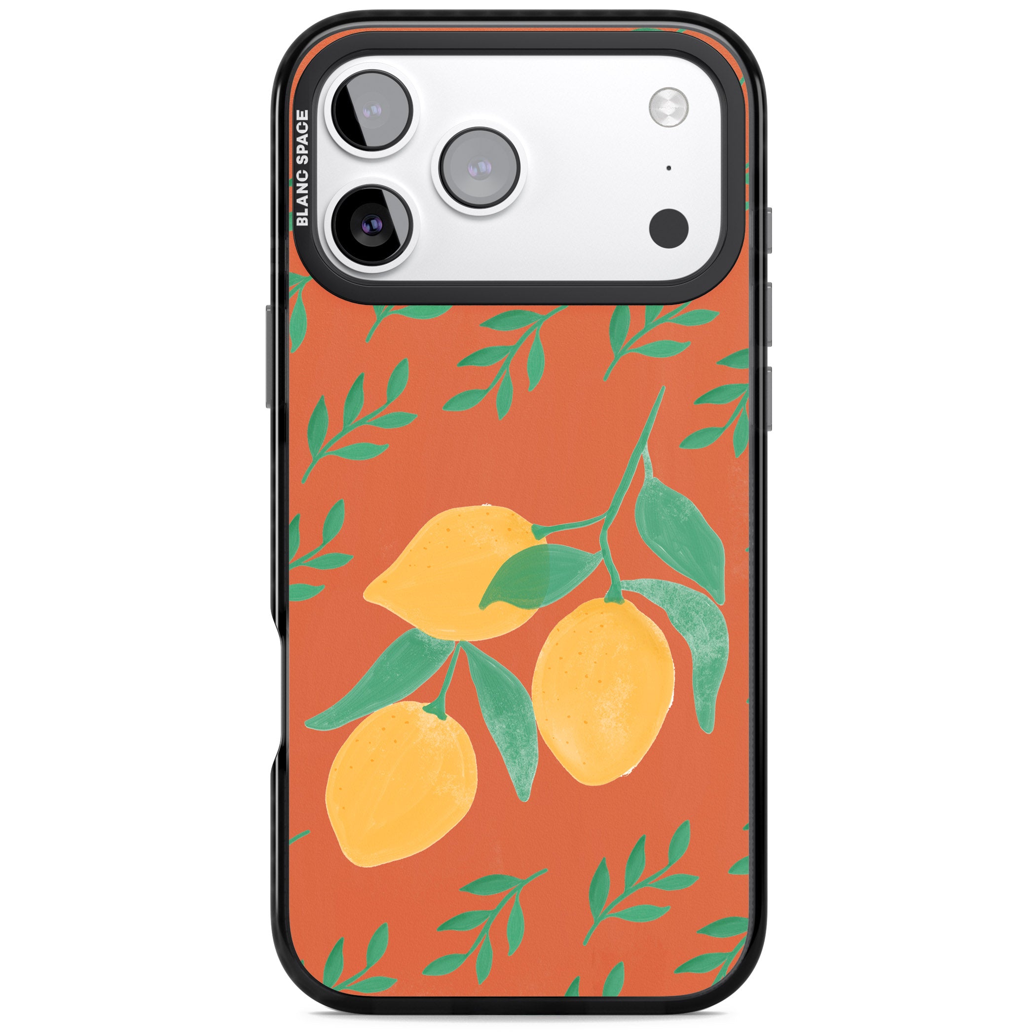 Tuscan Lemons iPhone 17 Pro Impact Pro Black Phone Case