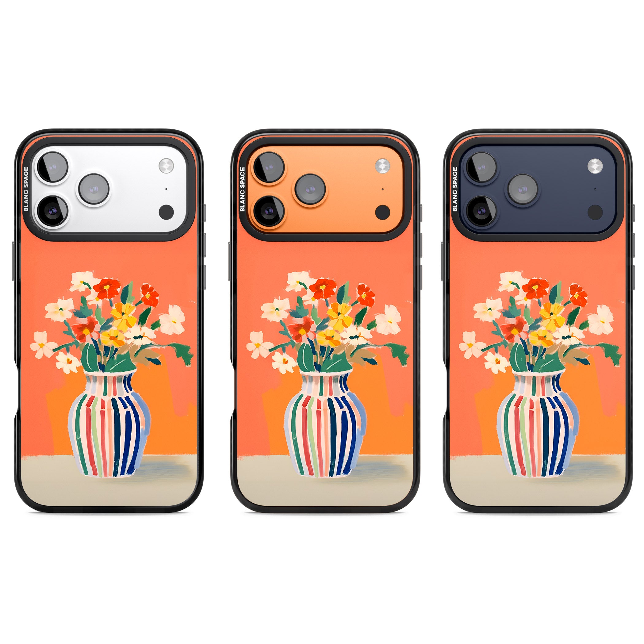 Coral Flower Vase iPhone 17 Pro Impact Pro Black Phone Case APT Impact Protection