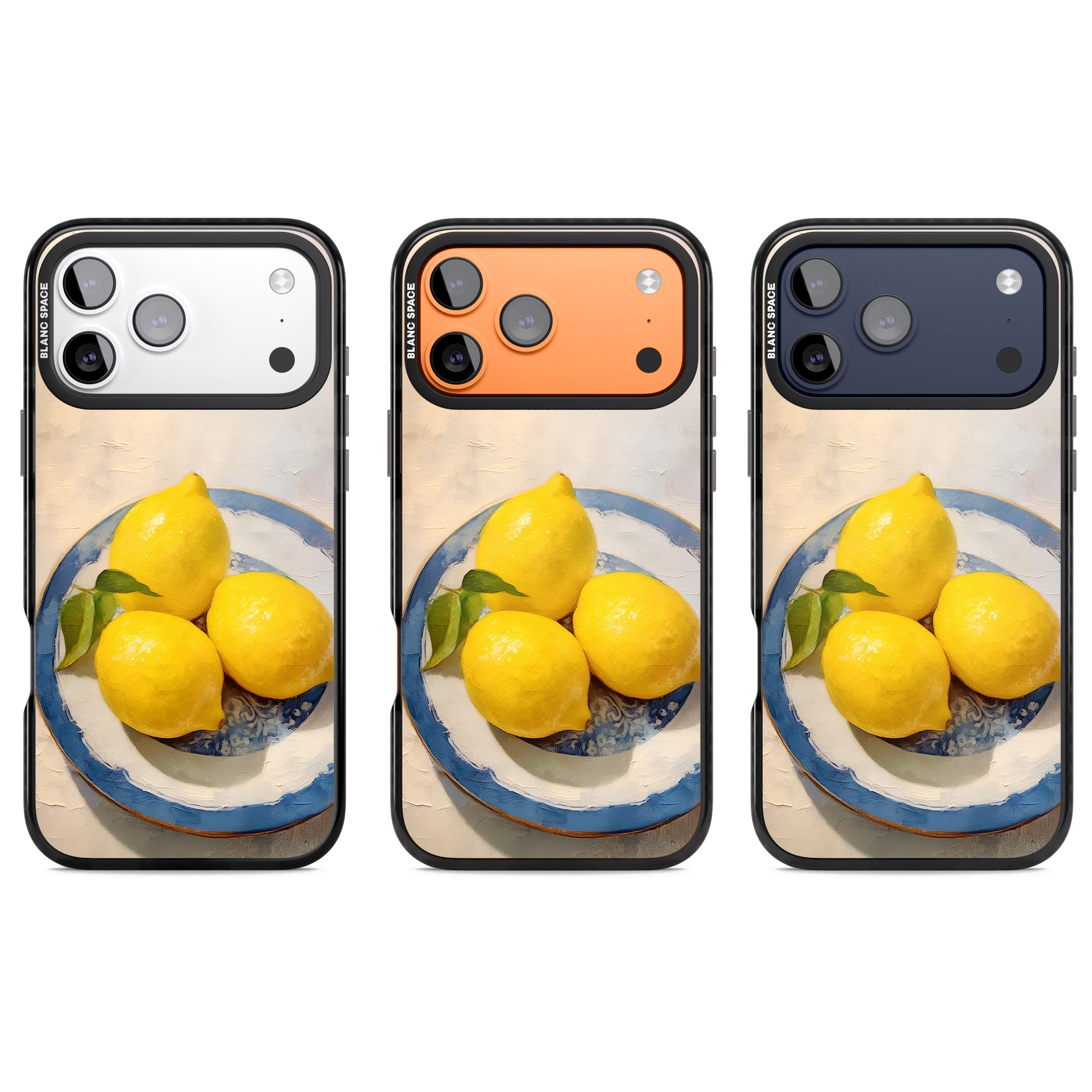 Lemons on Porcelain iPhone 17 Pro Impact Pro Black Phone Case APT Impact Protection