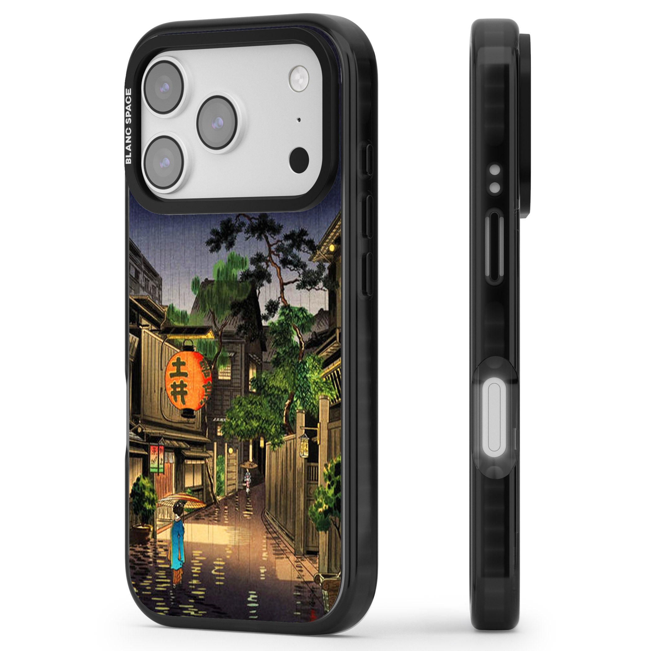 Evening In Ushigome iPhone 17 Pro Impact Pro Black Phone Case Side Profile