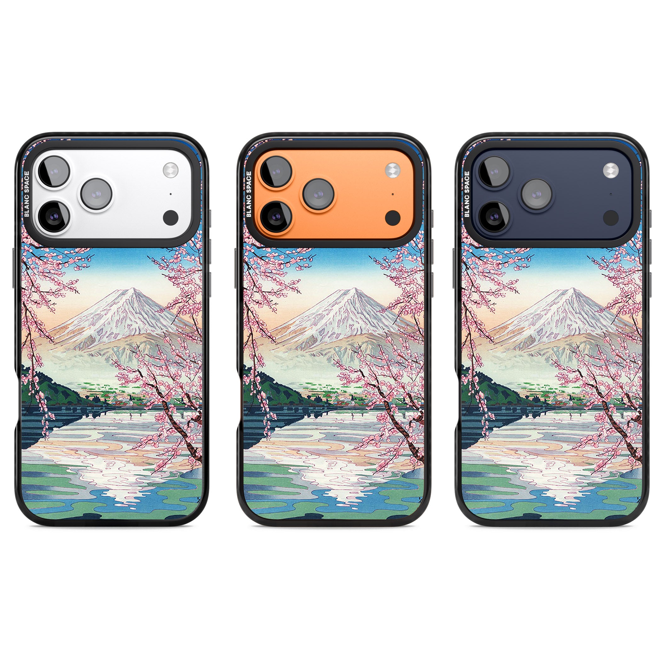 Mt Fuji From Lake Kawaguchi iPhone 17 Pro Impact Pro Black Phone Case APT Impact Protection