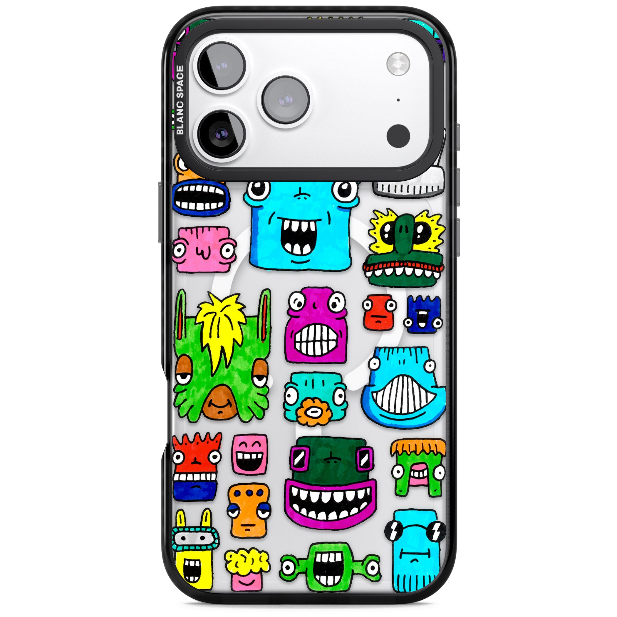 Burst Heads Colour iPhone 17 Pro Impact Pro Black Phone Case