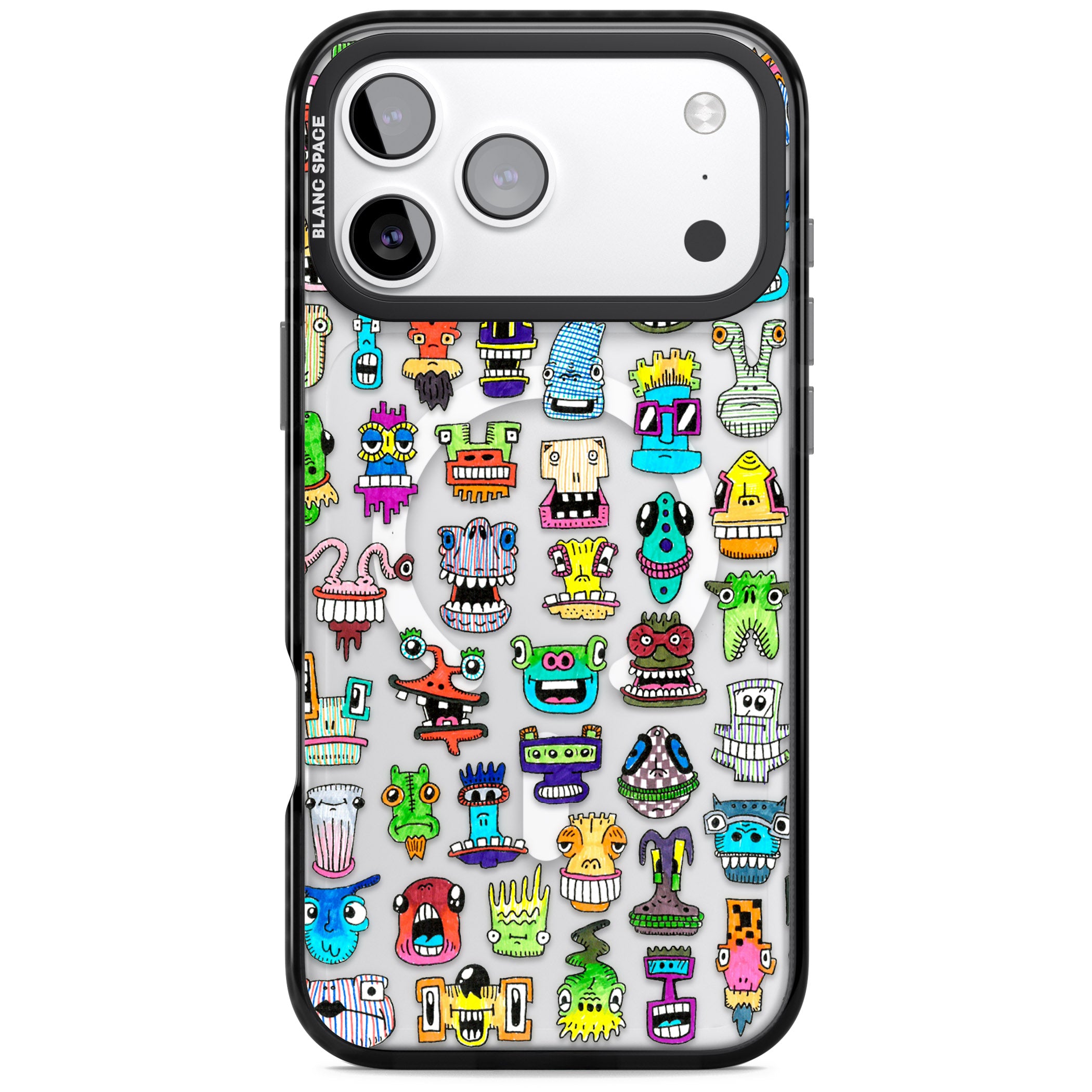 Familiar Faces iPhone 17 Pro Impact Pro Black Phone Case