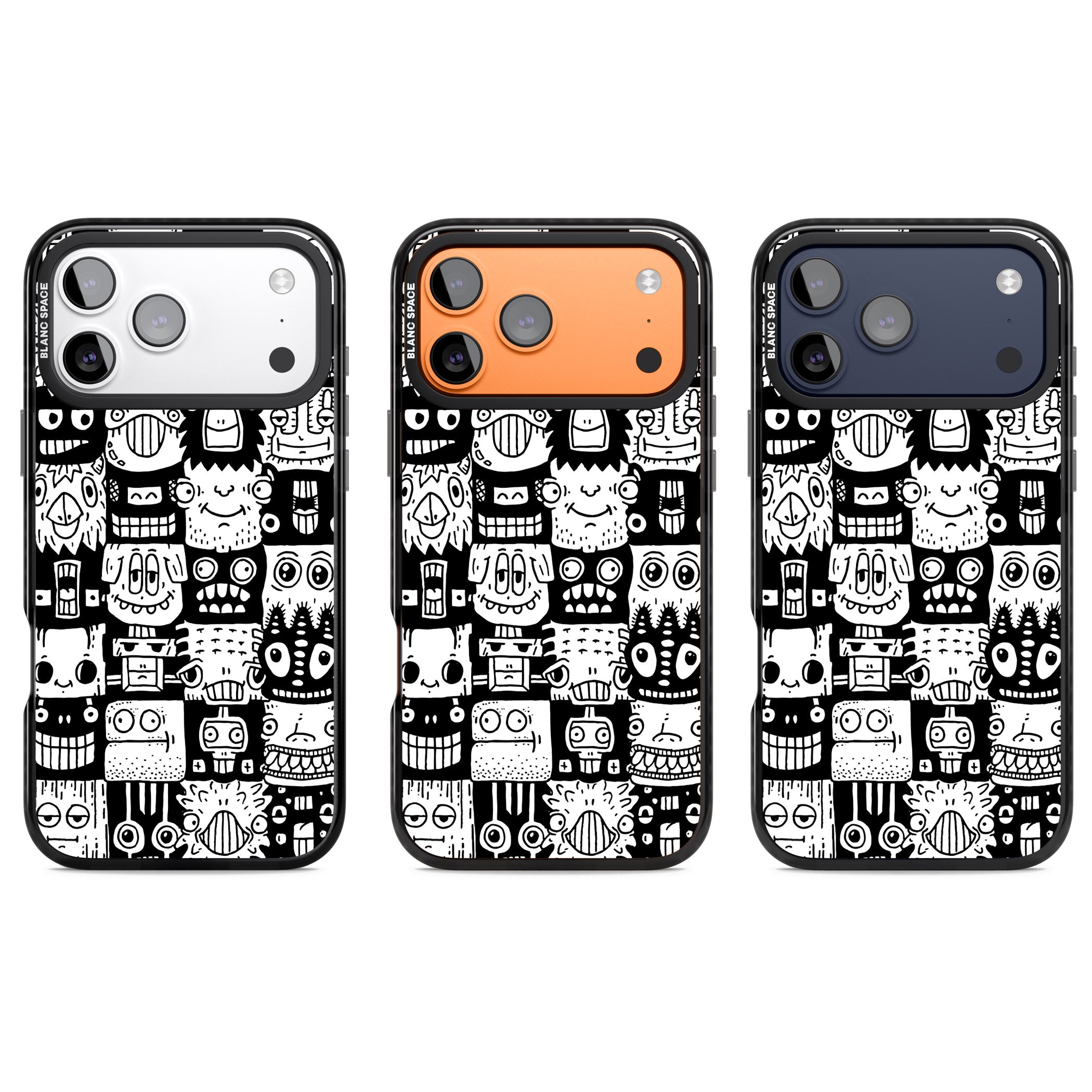 Checkerboard Heads iPhone 17 Pro Impact Pro Black Phone Case APT Impact Protection