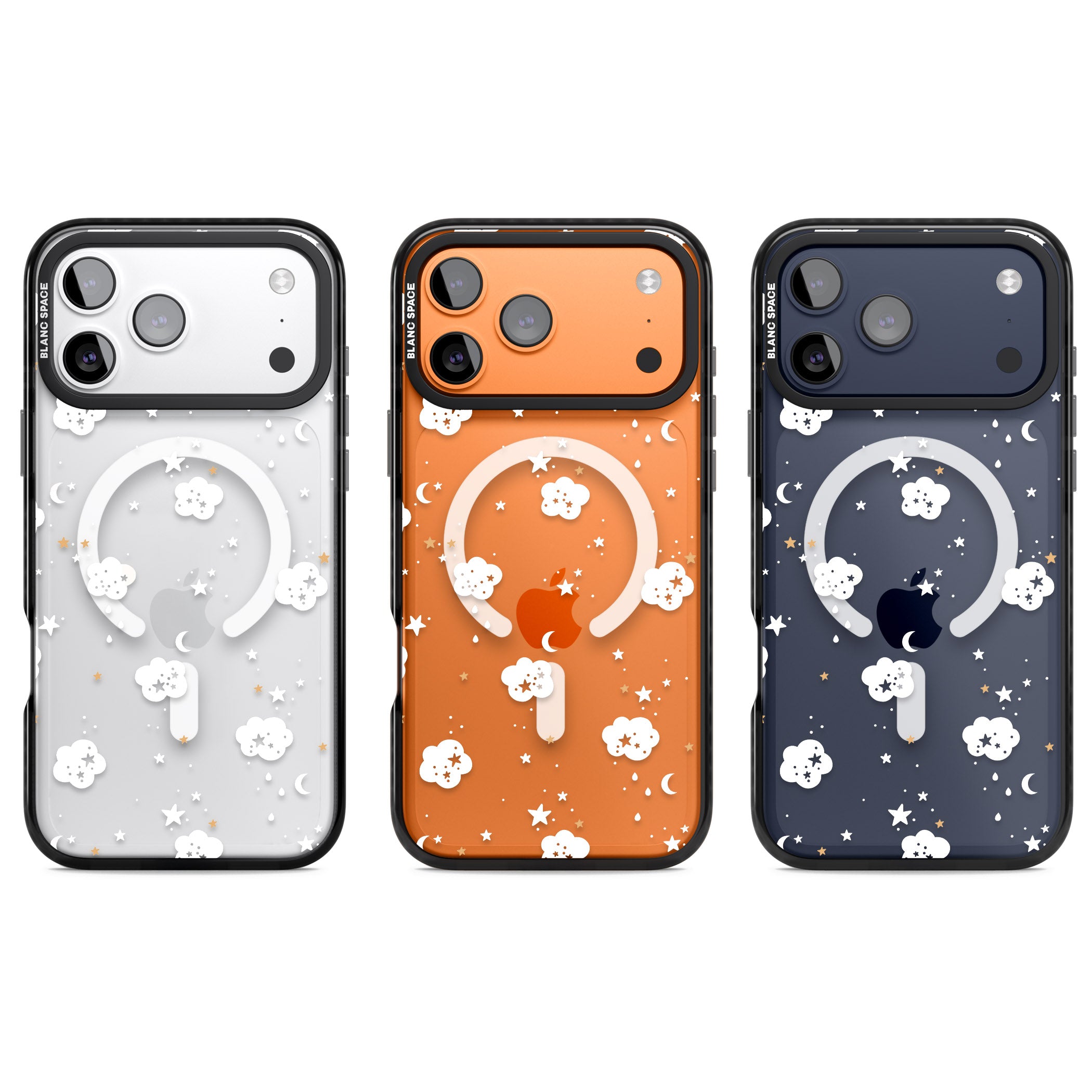 Starry Night Cloud iPhone 17 Pro Impact Pro Black Phone Case APT Impact Protection