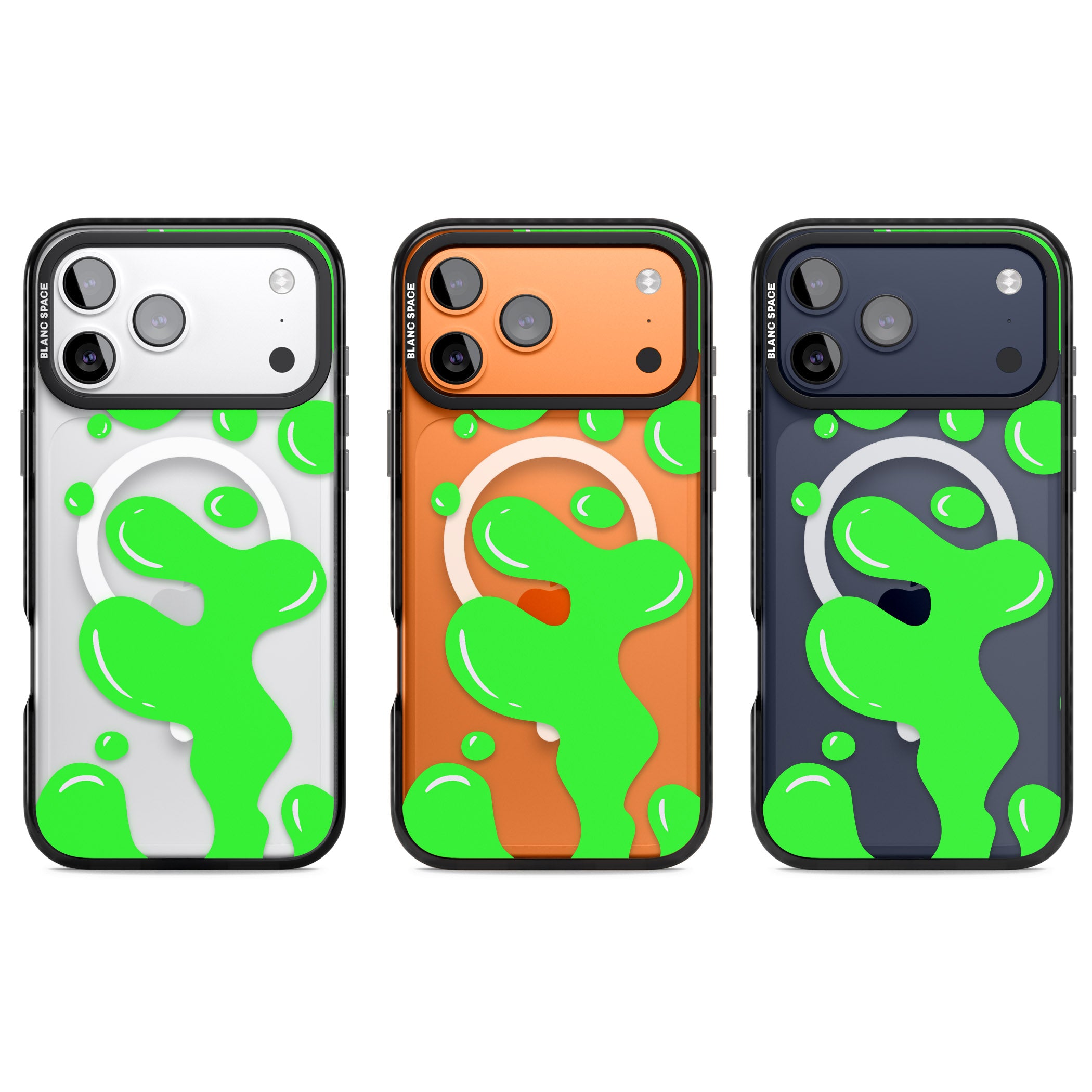 Green Lava Lamp iPhone 17 Pro Impact Pro Black Phone Case APT Impact Protection