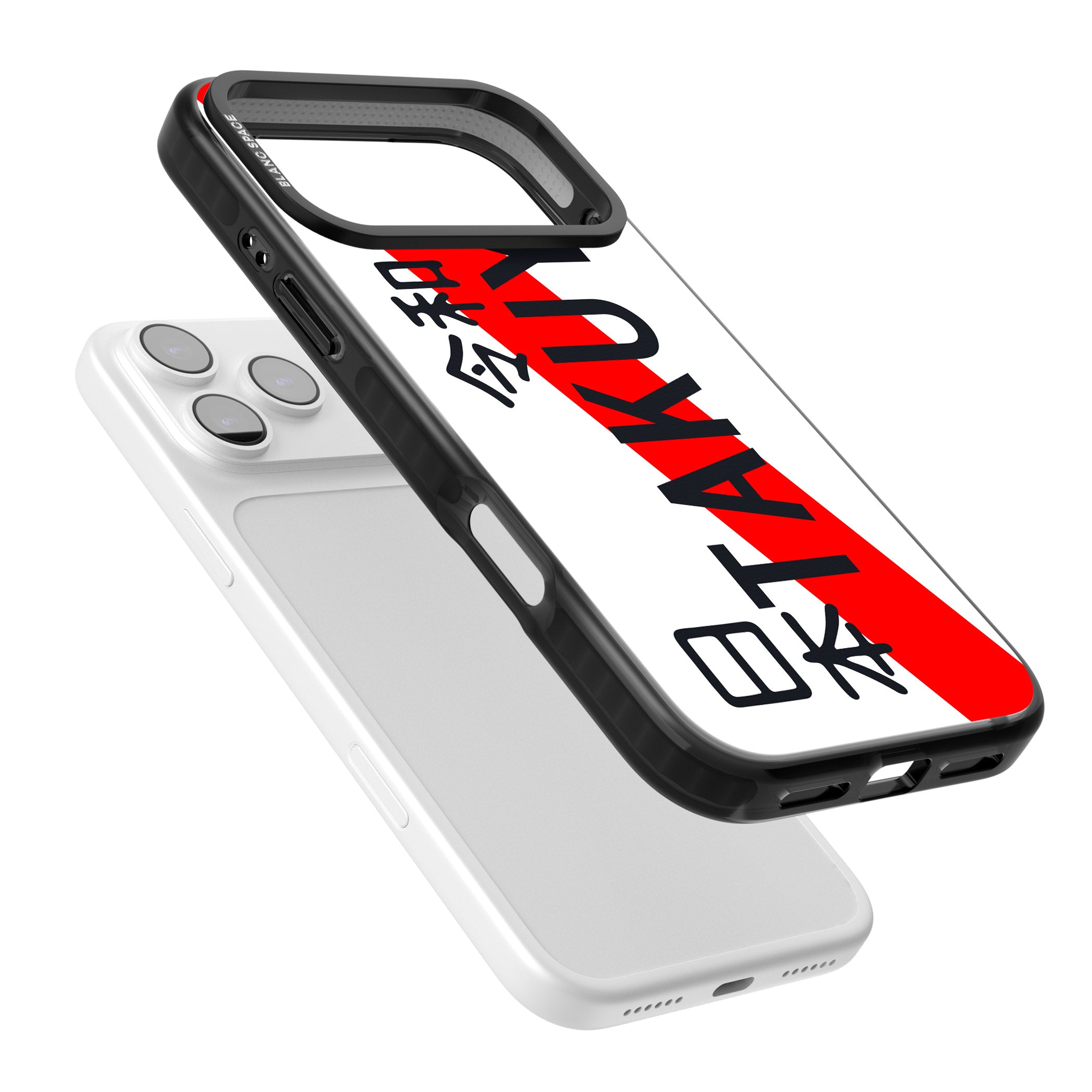 Personalised Japanese License Plate iPhone 17 Pro Impact Pro Black Phone Case Colours