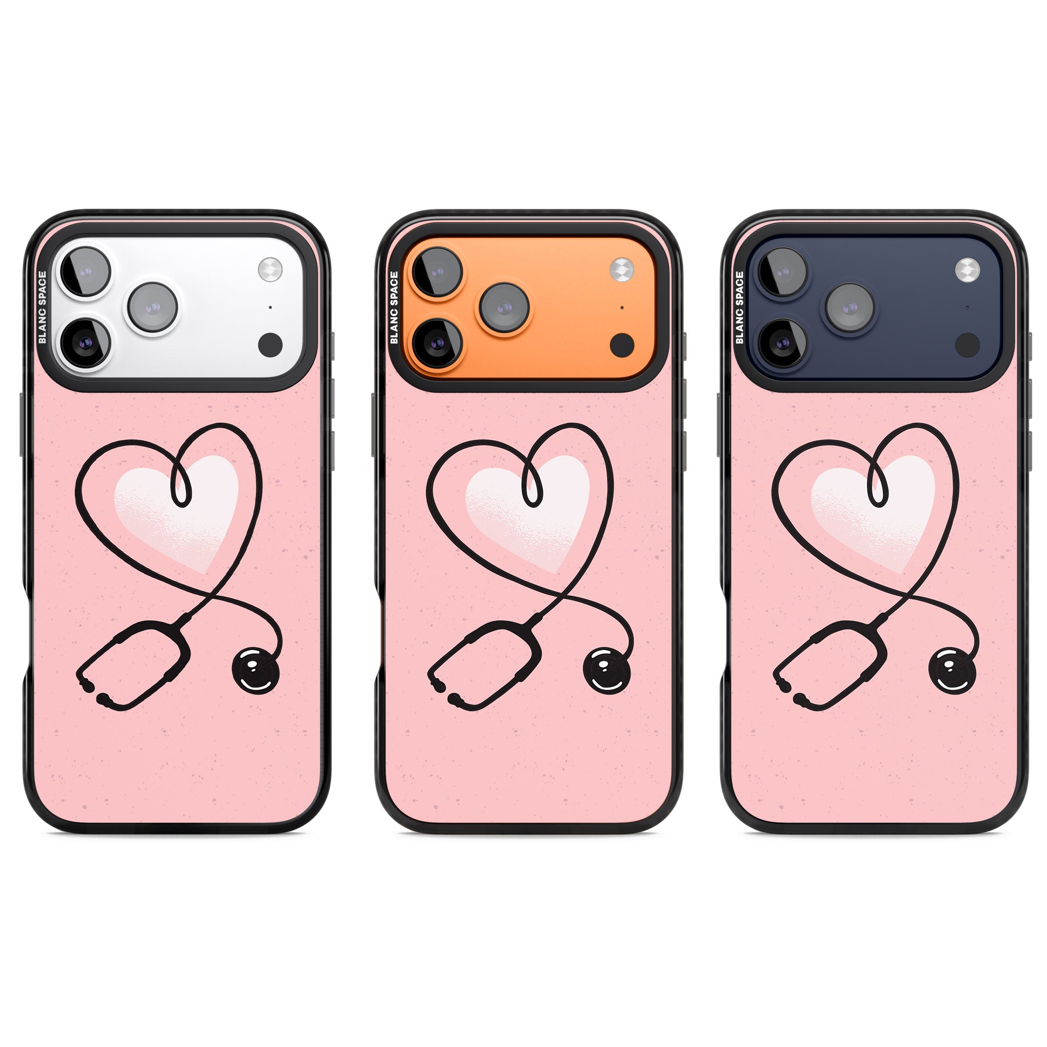 Stethoscope Heart iPhone 17 Pro Impact Pro Black Phone Case APT Impact Protection