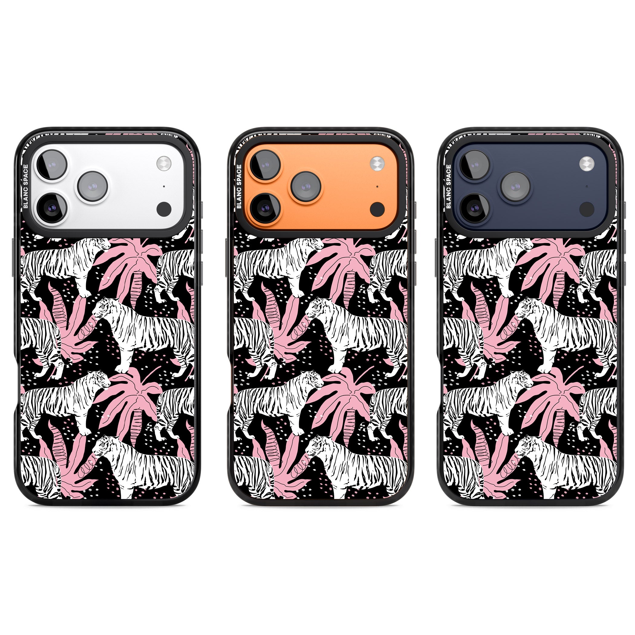 Pink Jungle Tiger iPhone 17 Pro Impact Pro Black Phone Case APT Impact Protection