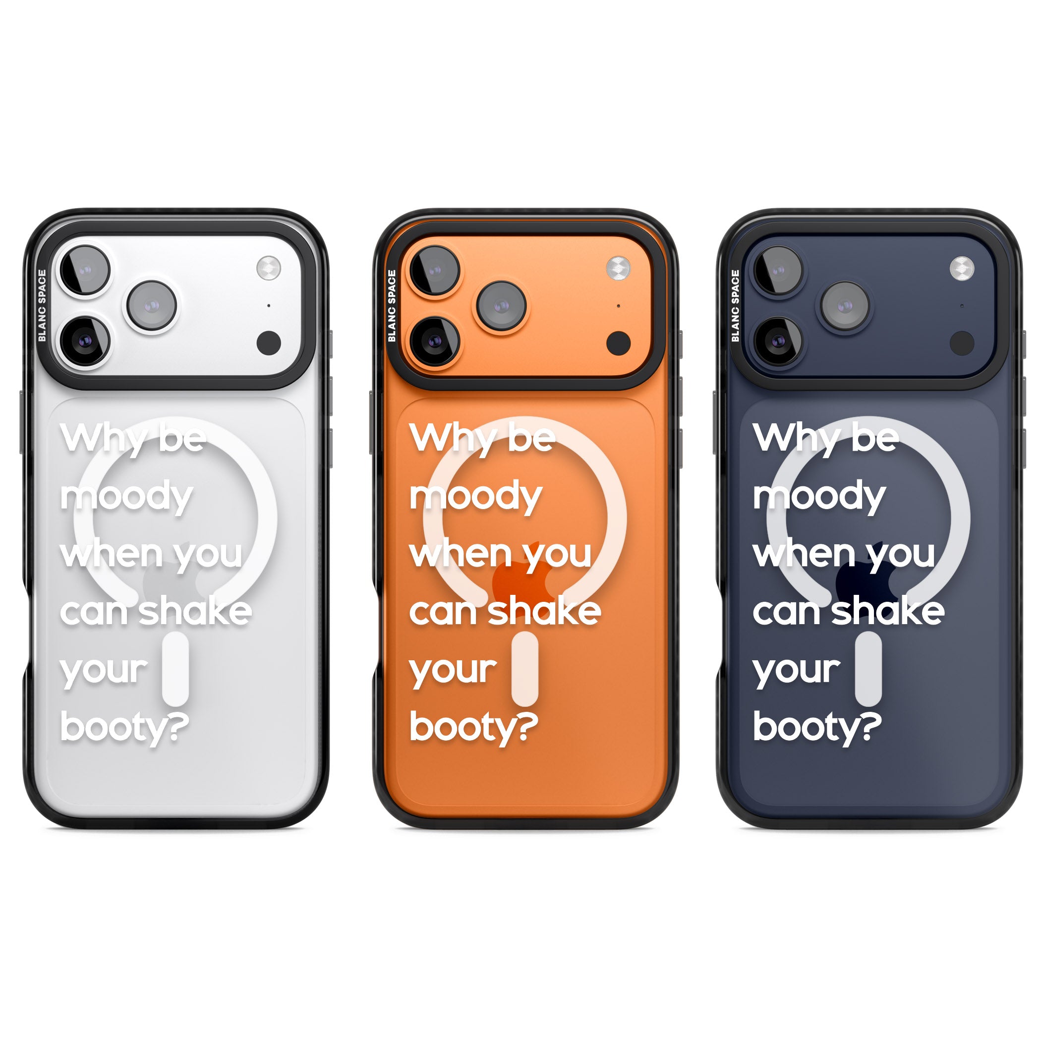 Why Be Moody When You Can Shake Your Booty? iPhone 17 Pro Impact Pro Black Phone Case APT Impact Protection