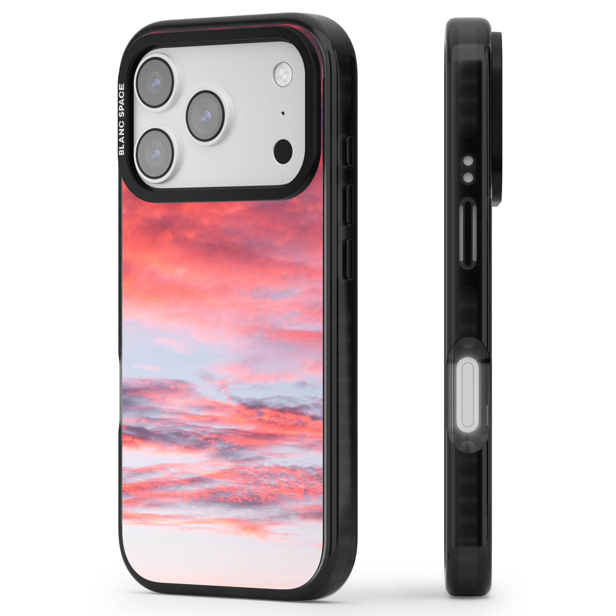 Sunset Skies iPhone 17 Pro Impact Pro Black Phone Case Side Profile