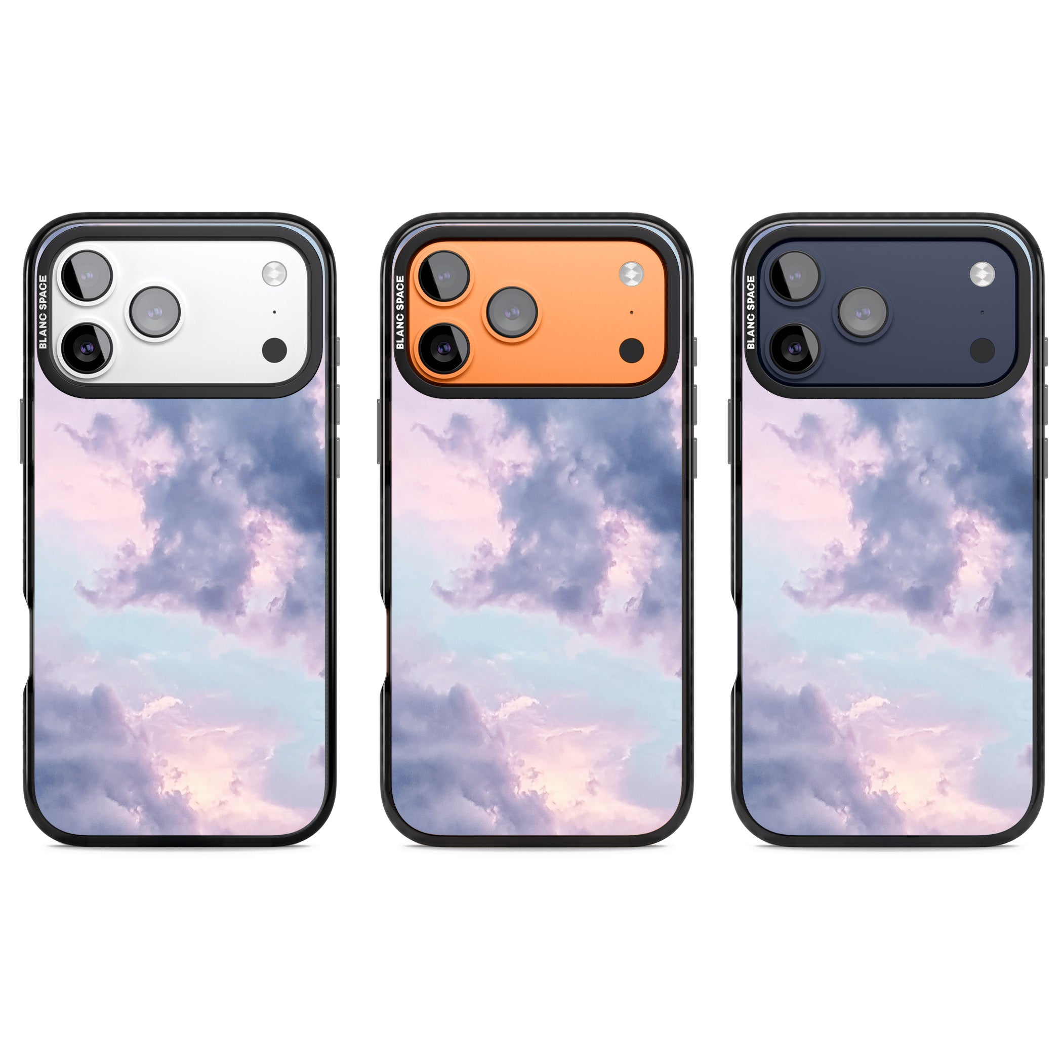 Pastel Sky Clouds iPhone 17 Pro Impact Pro Black Phone Case APT Impact Protection