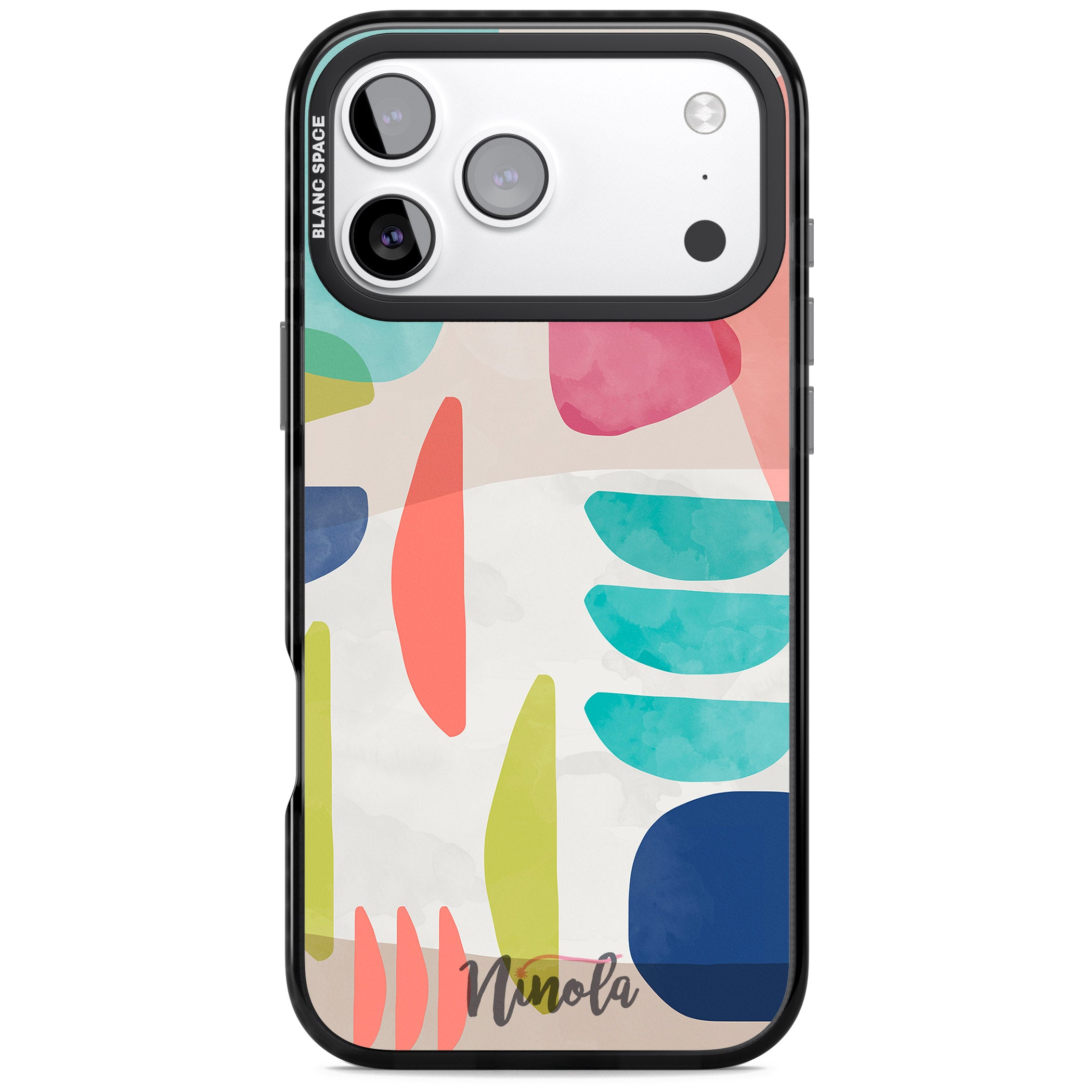 Bold Colorful Shapes iPhone 17 Pro Max Impact Pro Black Phone Case