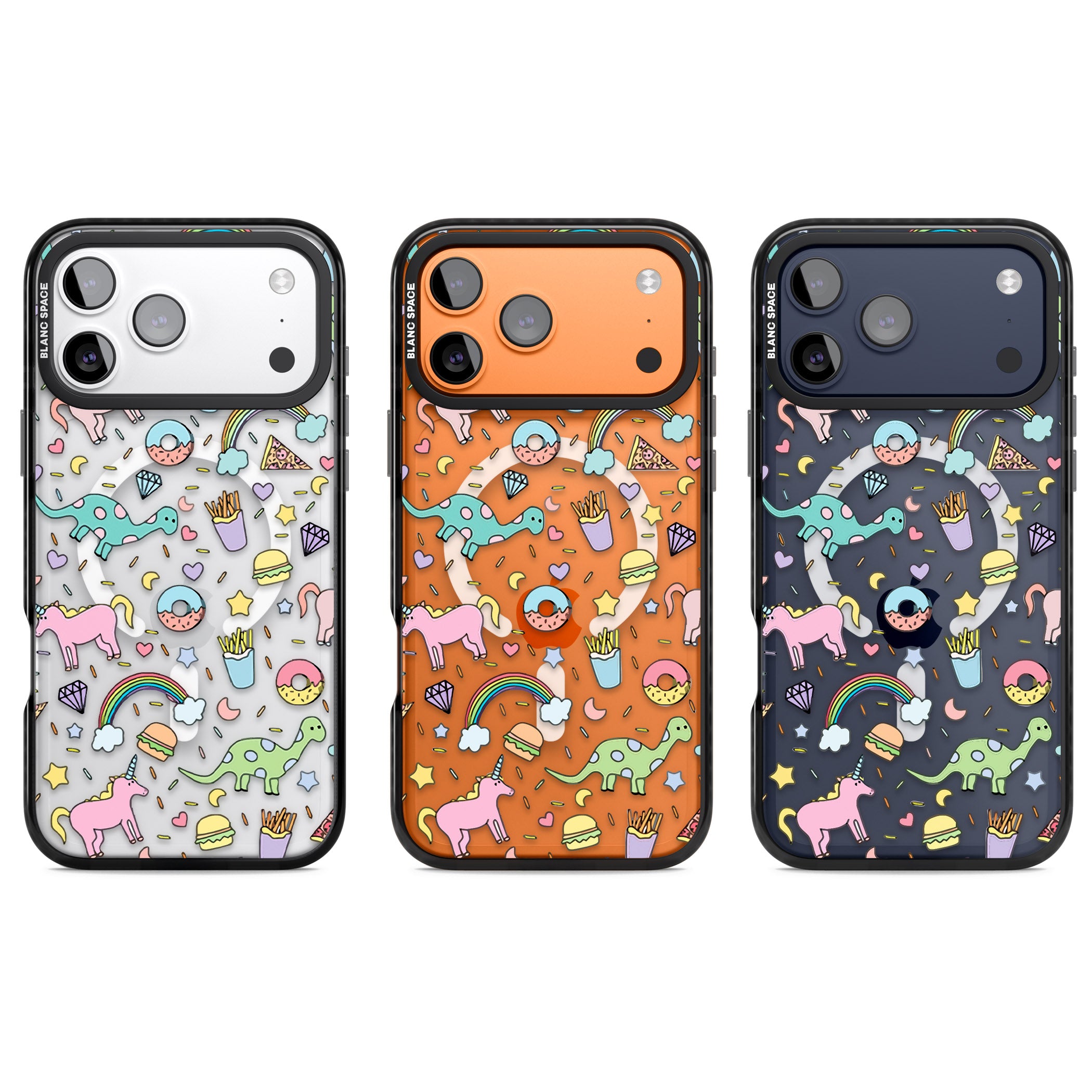 Cute Pattern iPhone 17 Pro Impact Pro Black Phone Case APT Impact Protection