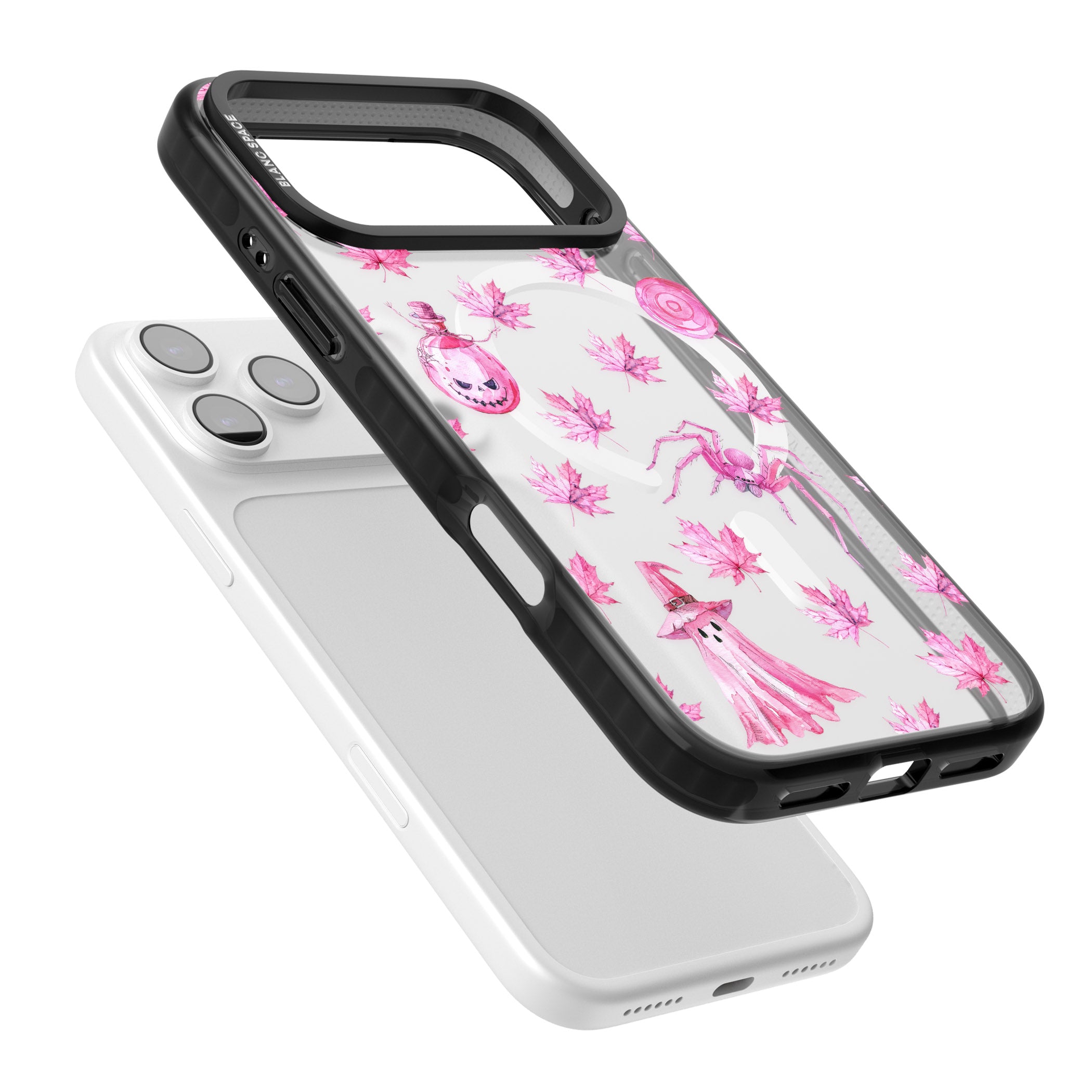 Pink Moon Maple iPhone 17 Pro Max Impact Pro Black Phone Case Colours