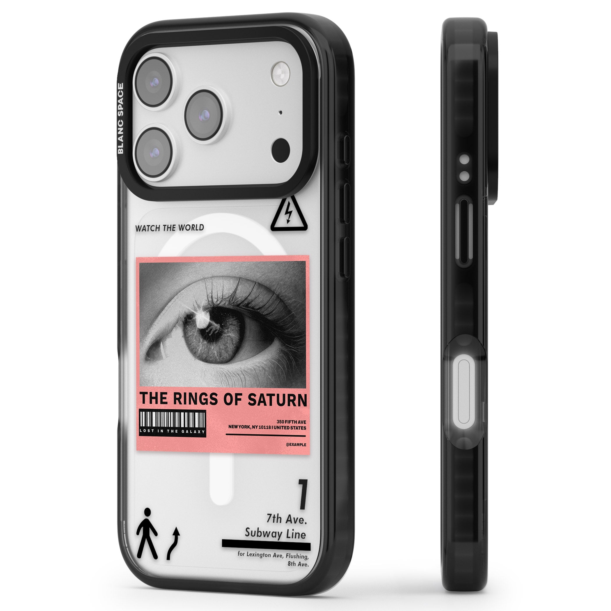 Watch The World iPhone 17 Pro Impact Pro Black Phone Case Side Profile
