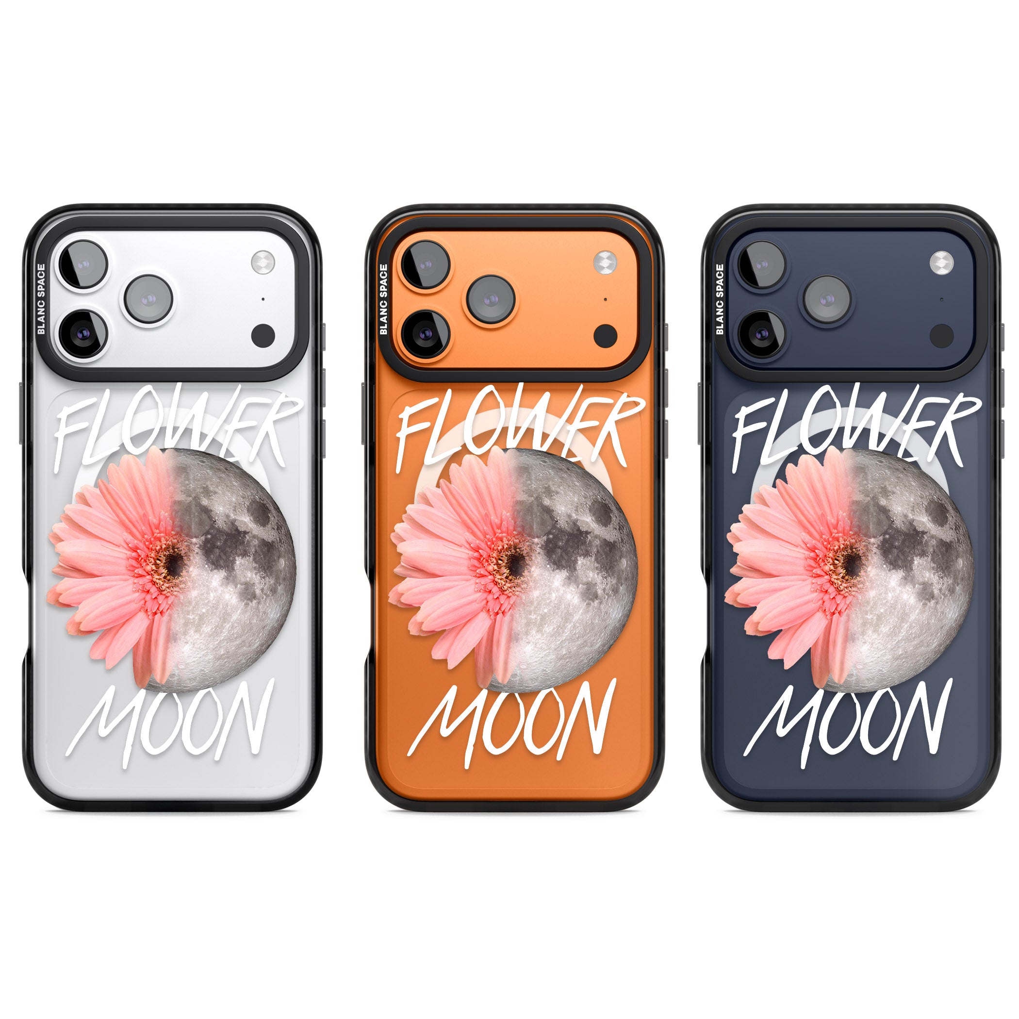 Flower Moon iPhone 17 Pro Impact Pro Black Phone Case APT Impact Protection