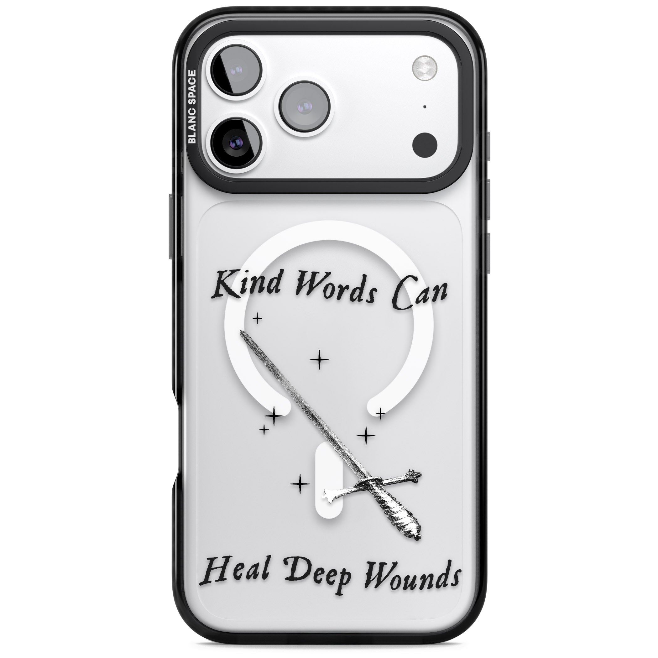 Kind Words Can Heal Deep Wounds iPhone 17 Pro Impact Pro Black Phone Case