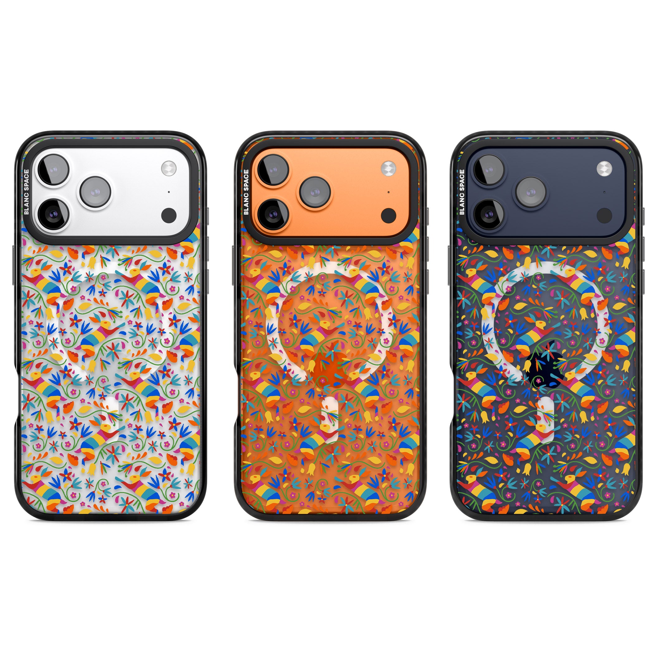 Vibrant Floral Mosaic iPhone 17 Pro Impact Pro Black Phone Case APT Impact Protection