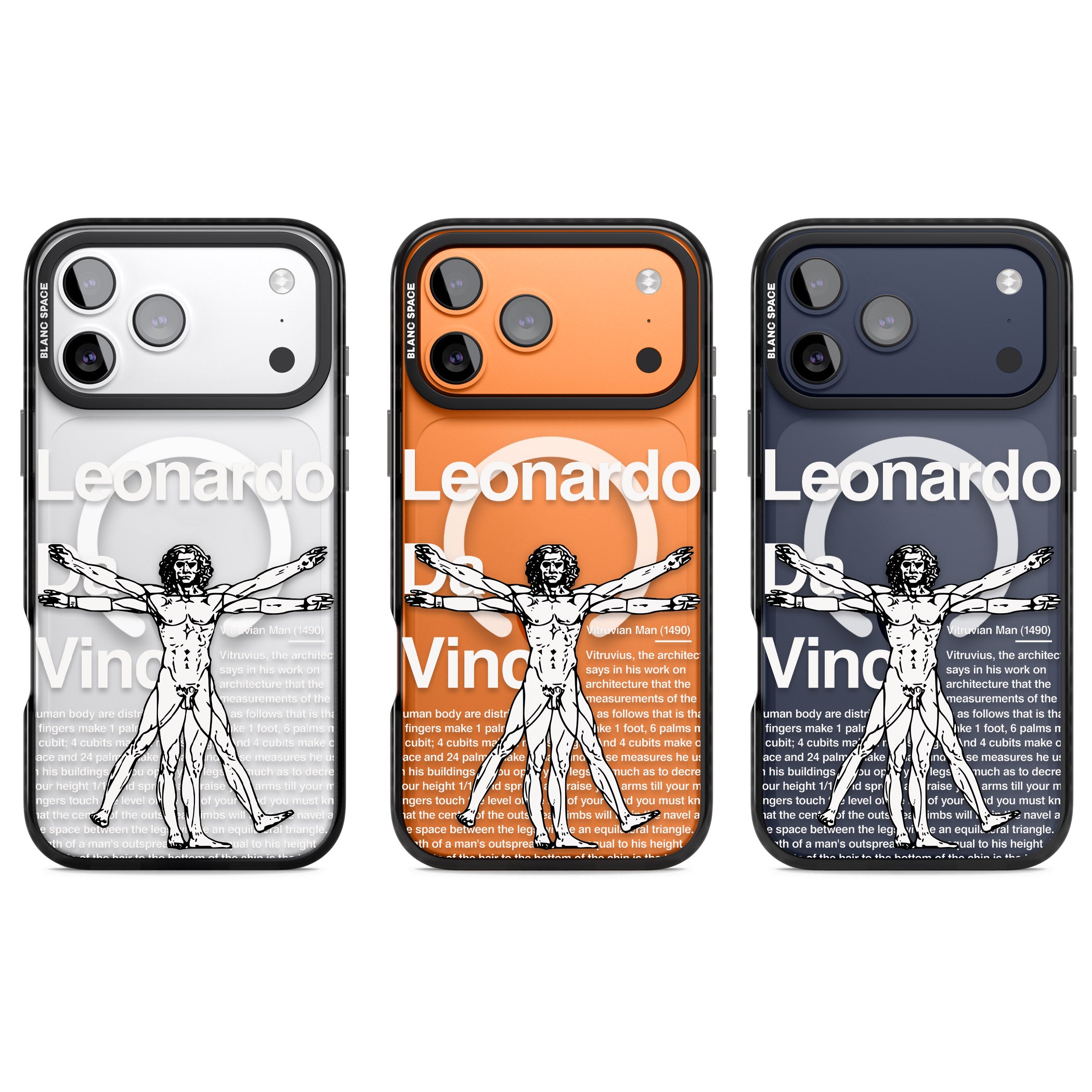 Vitruvian Man iPhone 17 Pro Impact Pro Black Phone Case APT Impact Protection