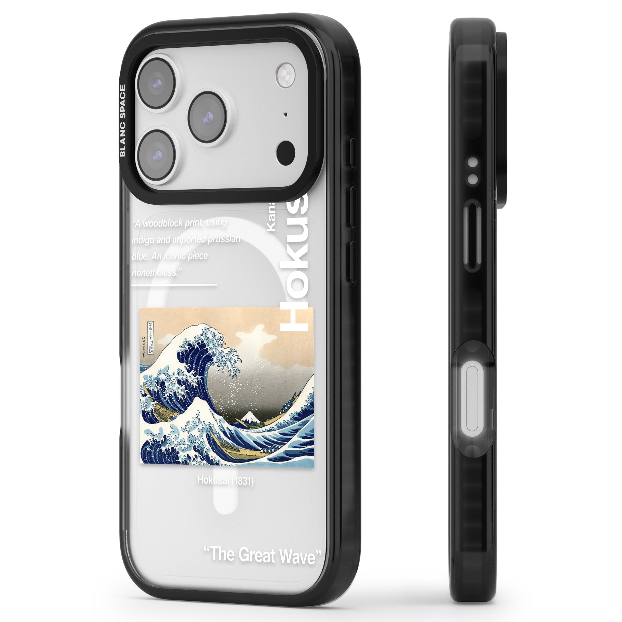 The Great Wave iPhone 17 Pro Impact Pro Black Phone Case Side Profile
