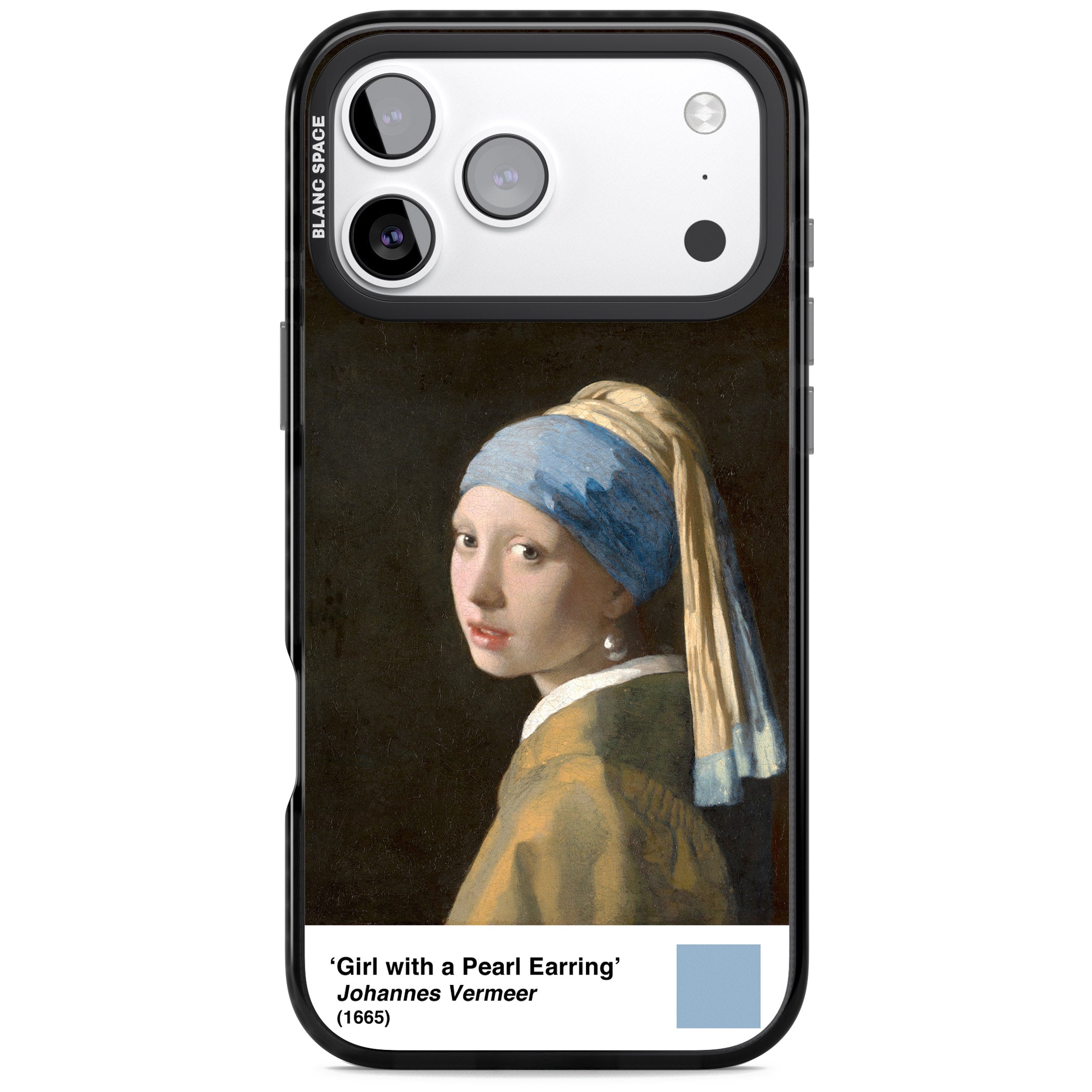Girl With A Pearl Earring iPhone 17 Pro Impact Pro Black Phone Case
