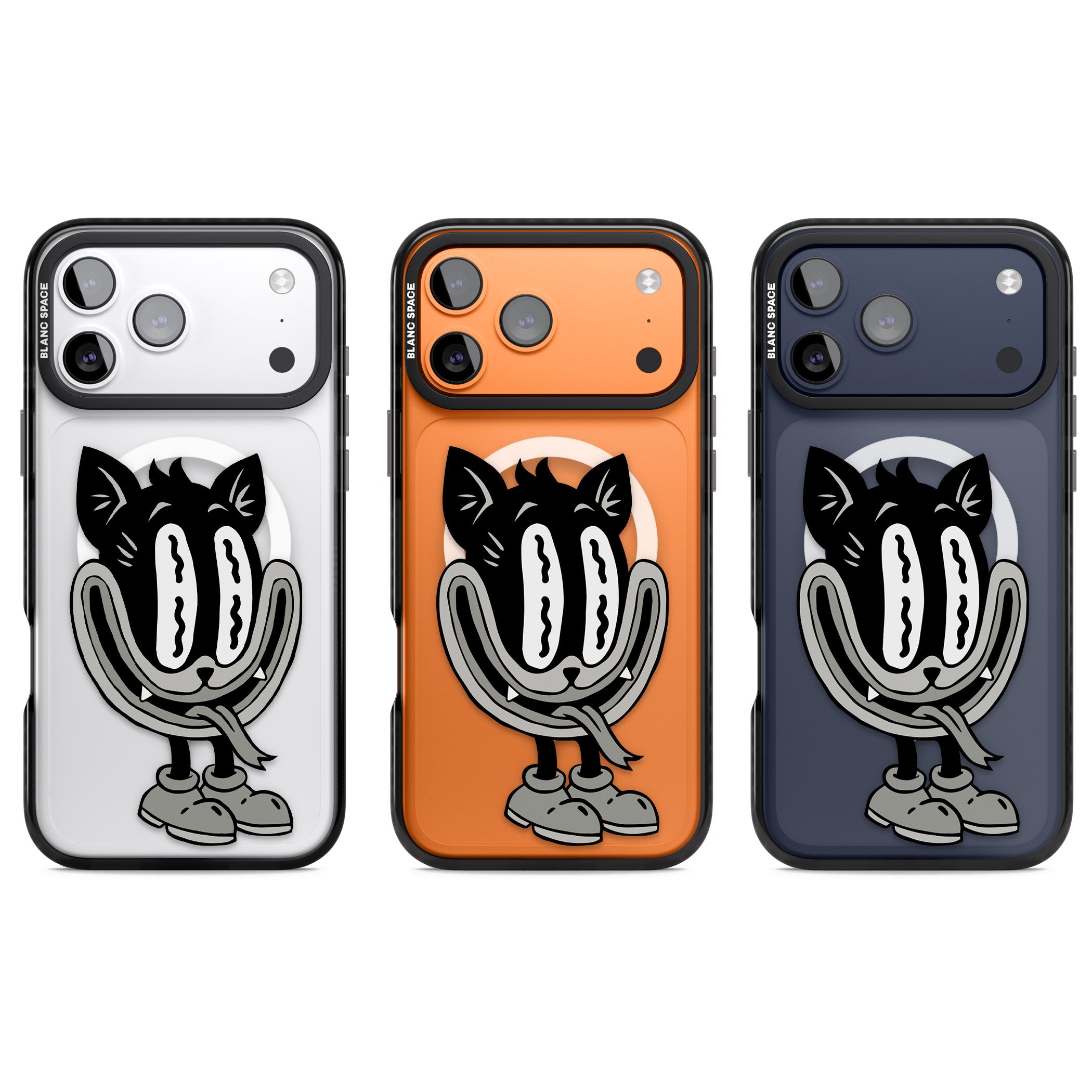 Faded Feline iPhone 17 Pro Impact Pro Black Phone Case APT Impact Protection