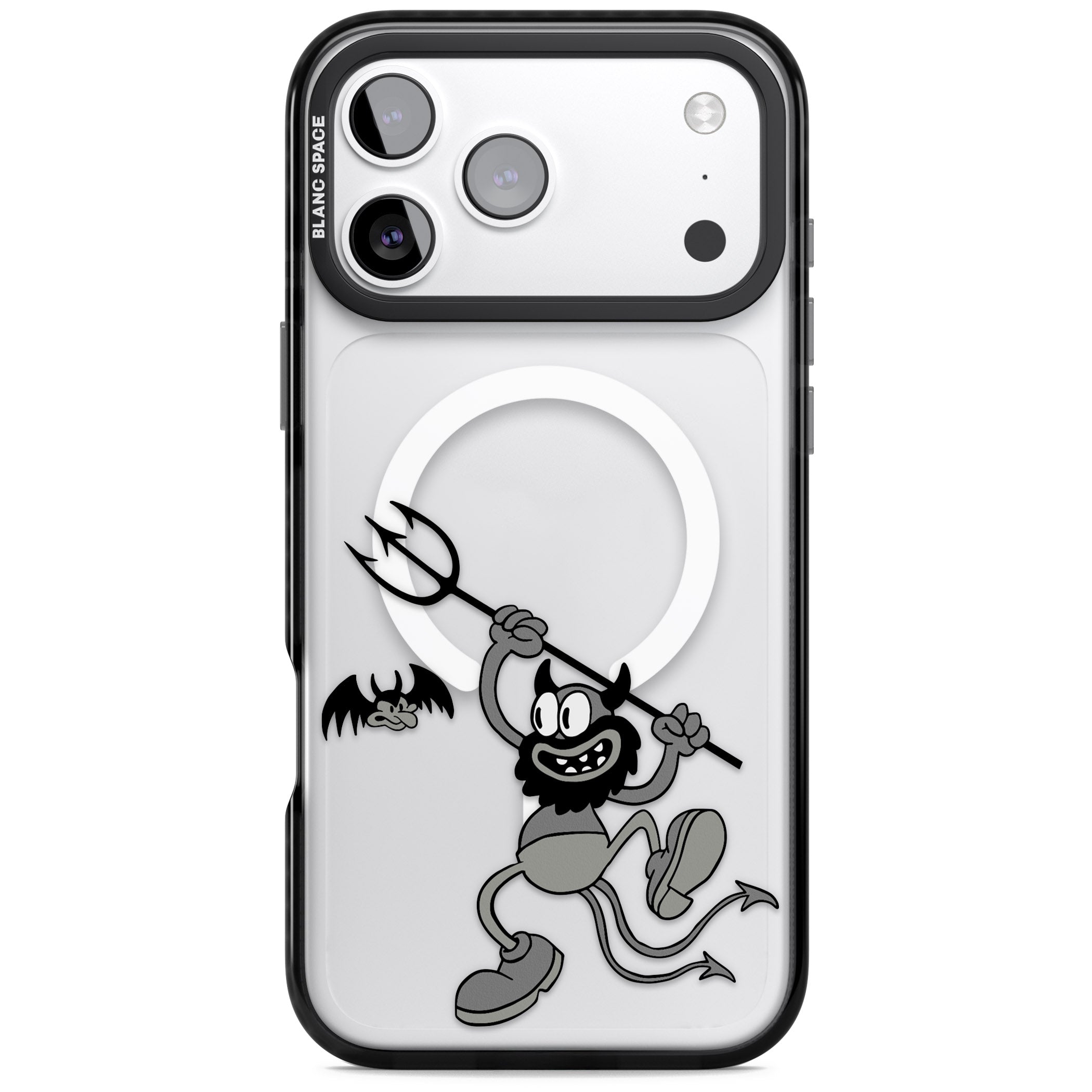 Dancing Devil iPhone 17 Pro Impact Pro Black Phone Case