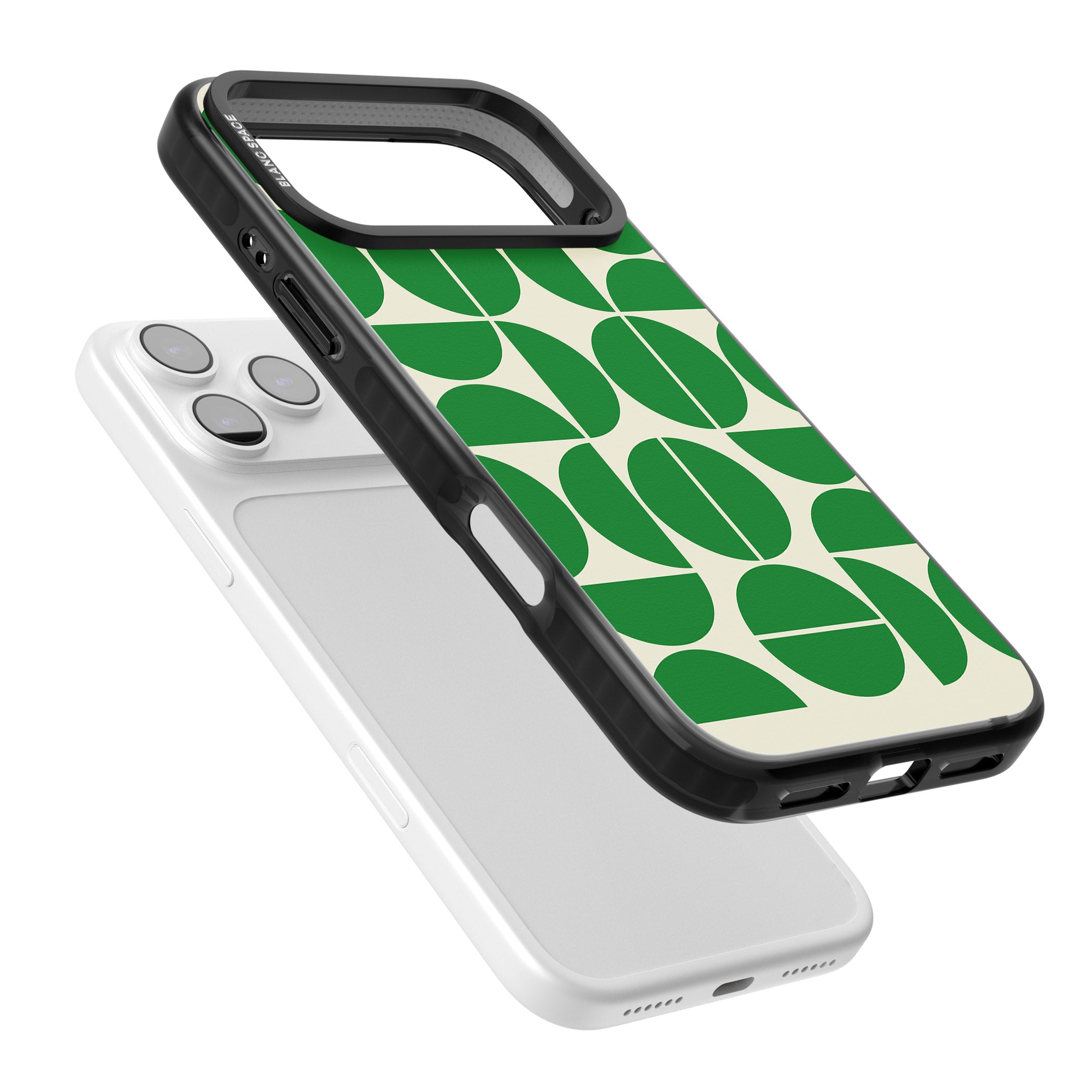 Retro Green Circles iPhone 17 Pro Impact Pro Black Phone Case Colours