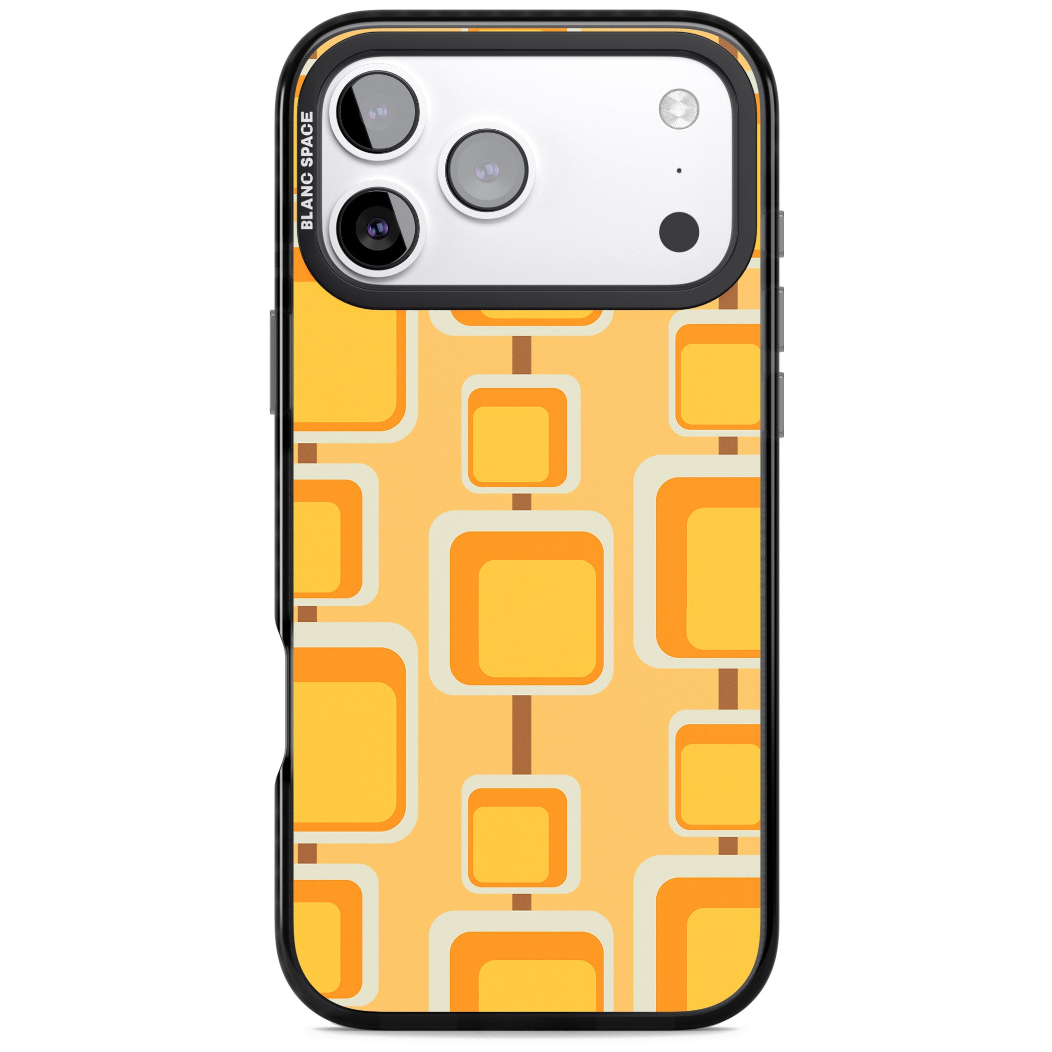 Sunny Mid Century Squares iPhone 17 Pro Impact Pro Black Phone Case