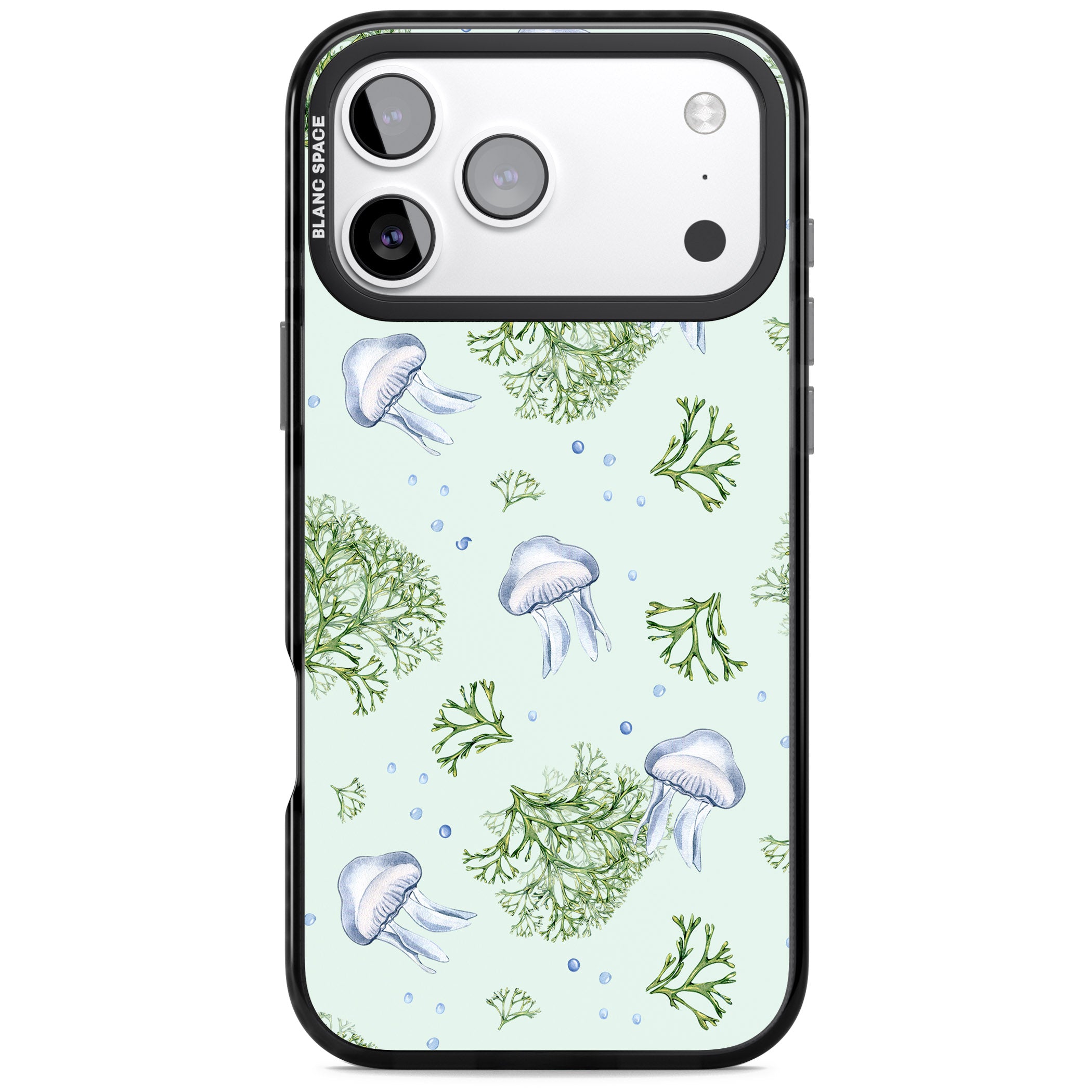 Jellyfish & Seaweed iPhone 17 Pro Impact Pro Black Phone Case