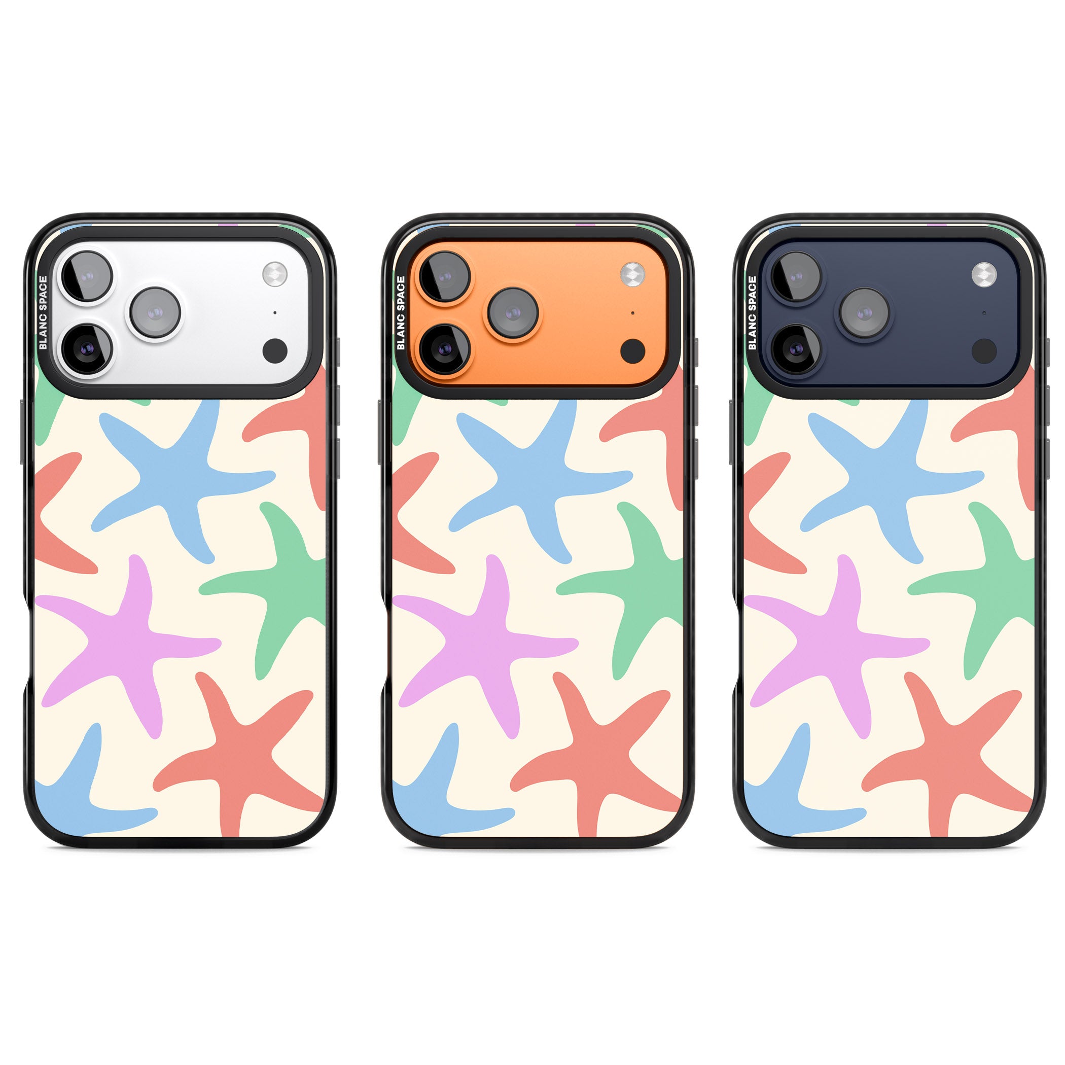 Pastel Starfish iPhone 17 Pro Impact Pro Black Phone Case APT Impact Protection